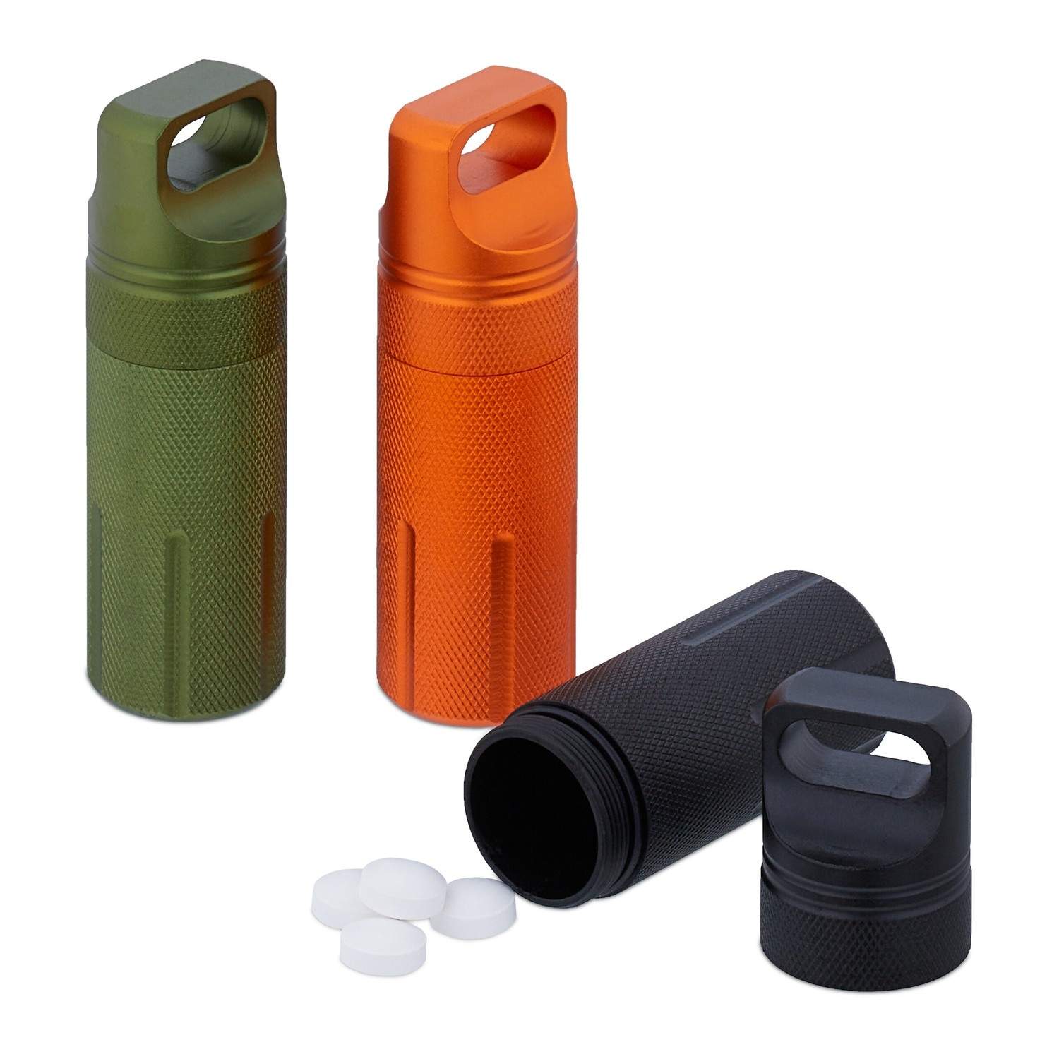 Vandtætte aluminiumsnøgleringskapsler – sæt med 3