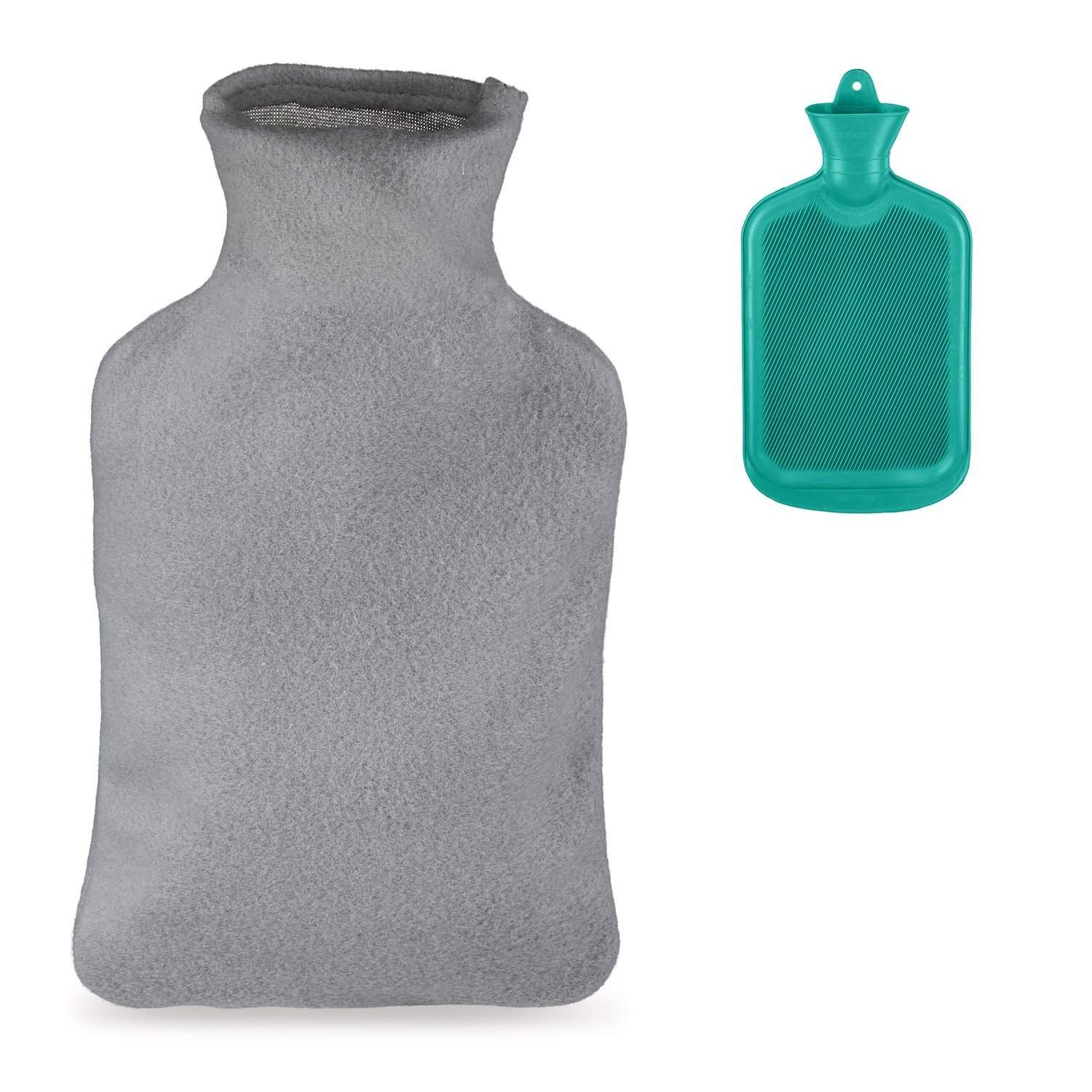 Turkis 2L varmtvandsflaske med hyggeligt låg