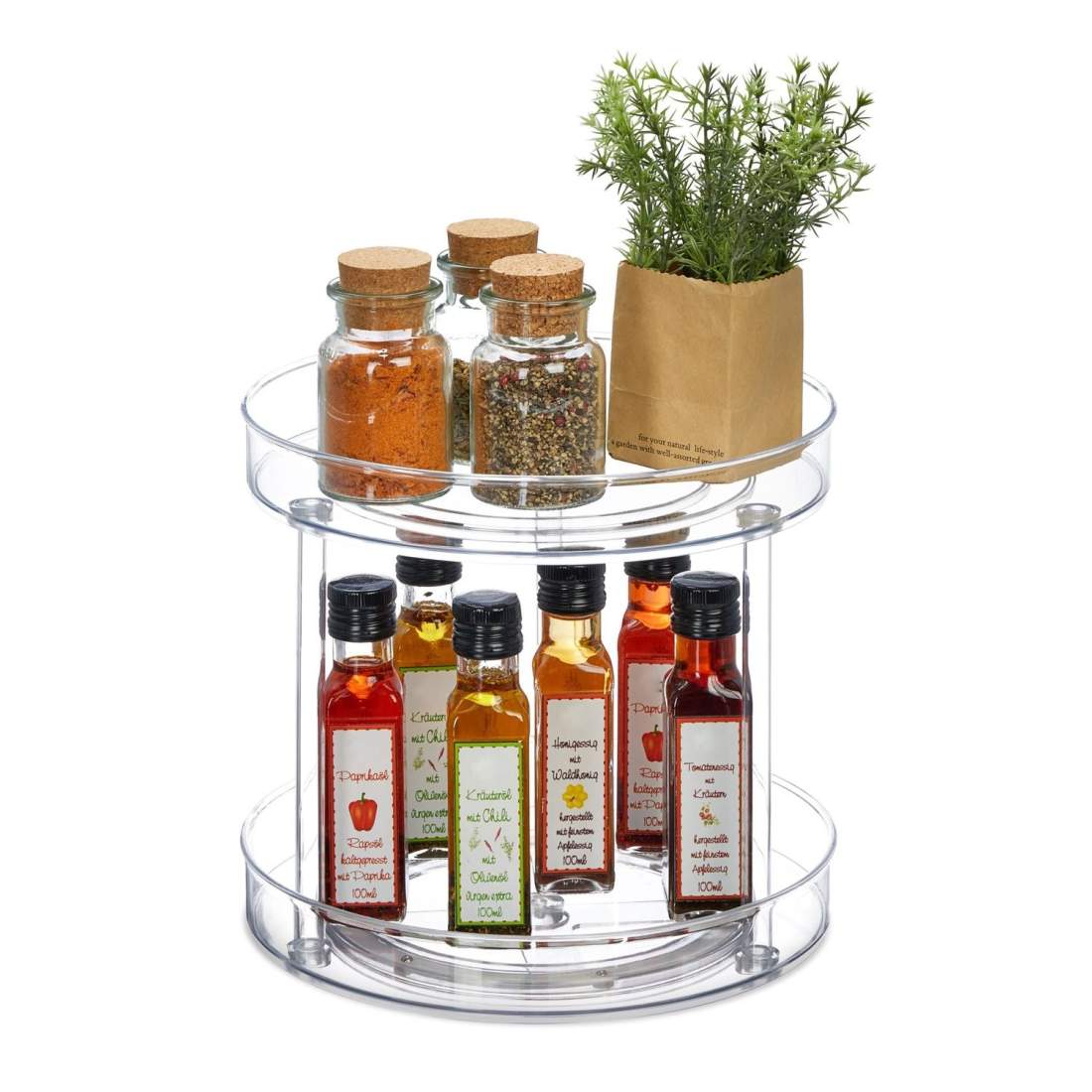 Tvåvånings roterande plastkök och kylarrangör | Hem & Hobby | Pryloteket