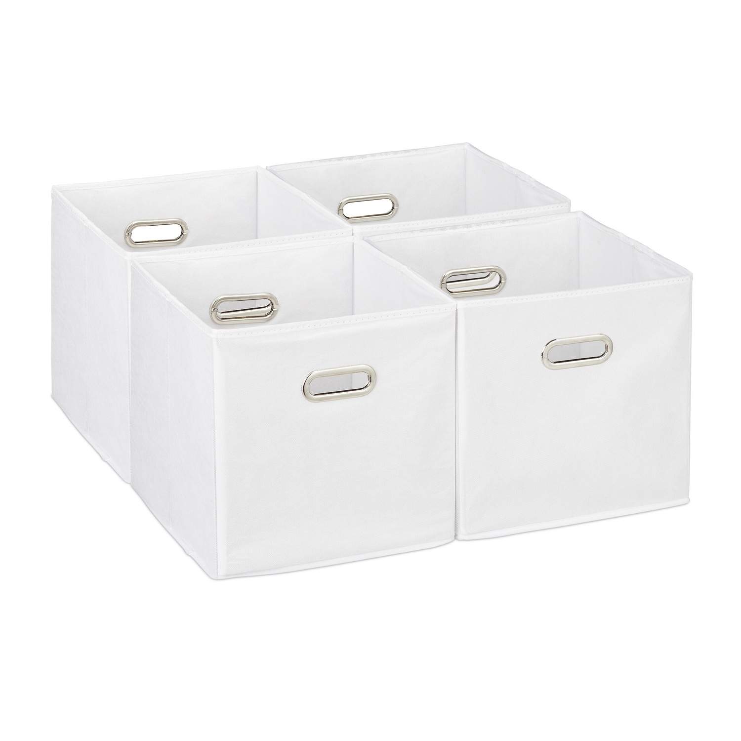 Sammenfoldelige opbevaringskurve – sæt med 4, let tilgængelige håndtag