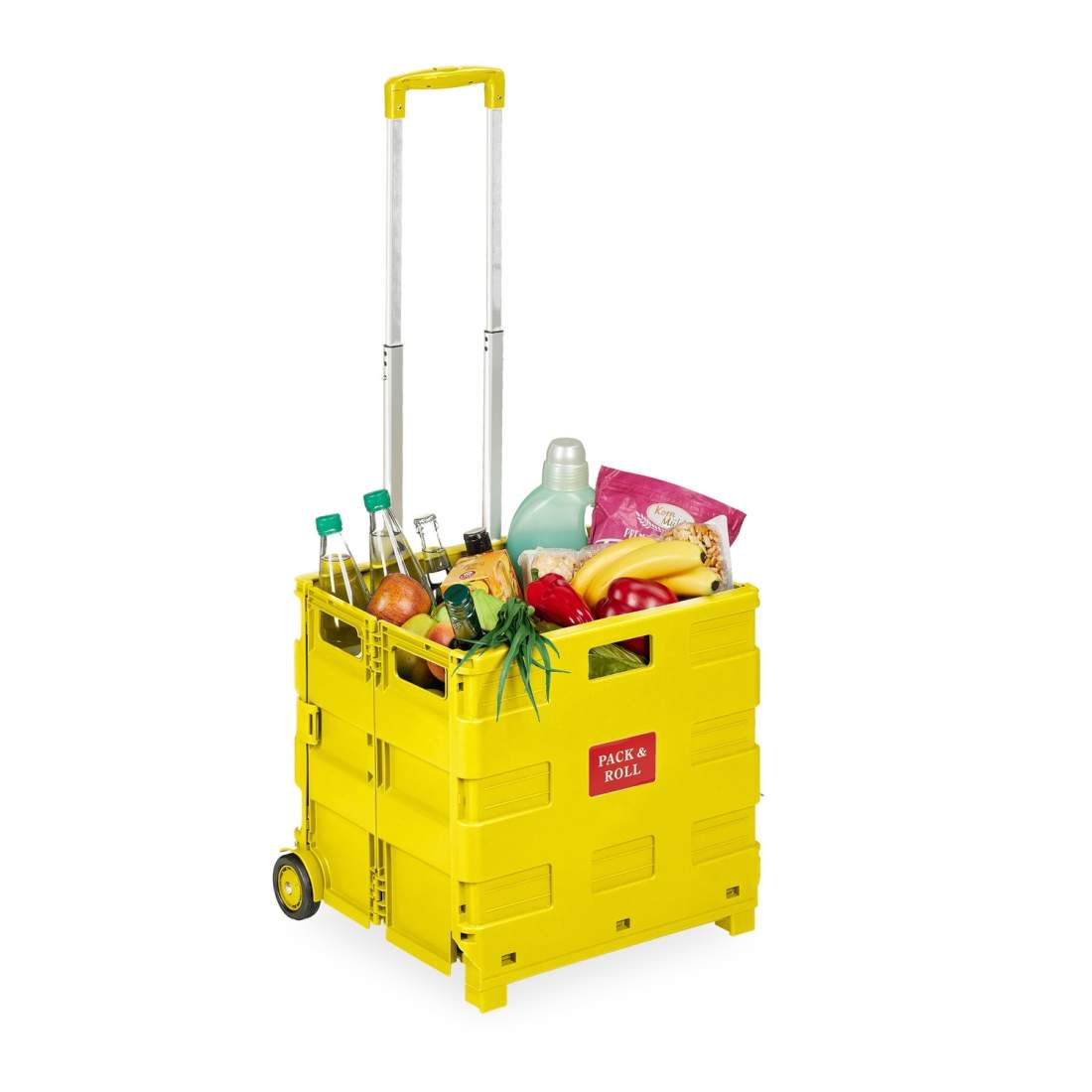 Fällbar shoppingvagn – 35 kg kapacitet, justerbart handtag | Hem & Hobby | Pryloteket