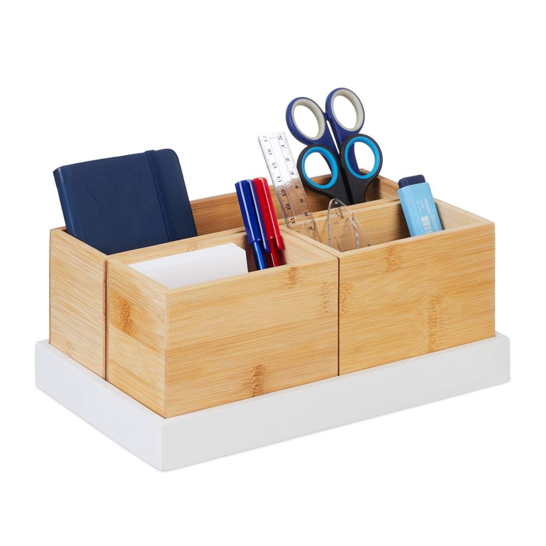 Bambu Desk Organizer Set – 4-delad förvaringslösning | Hem & Hobby | Pryloteket