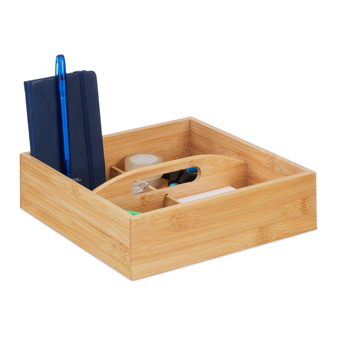 Bambu Desk Organizer – 4 fack, bärbar design | Hem & Hobby | Pryloteket