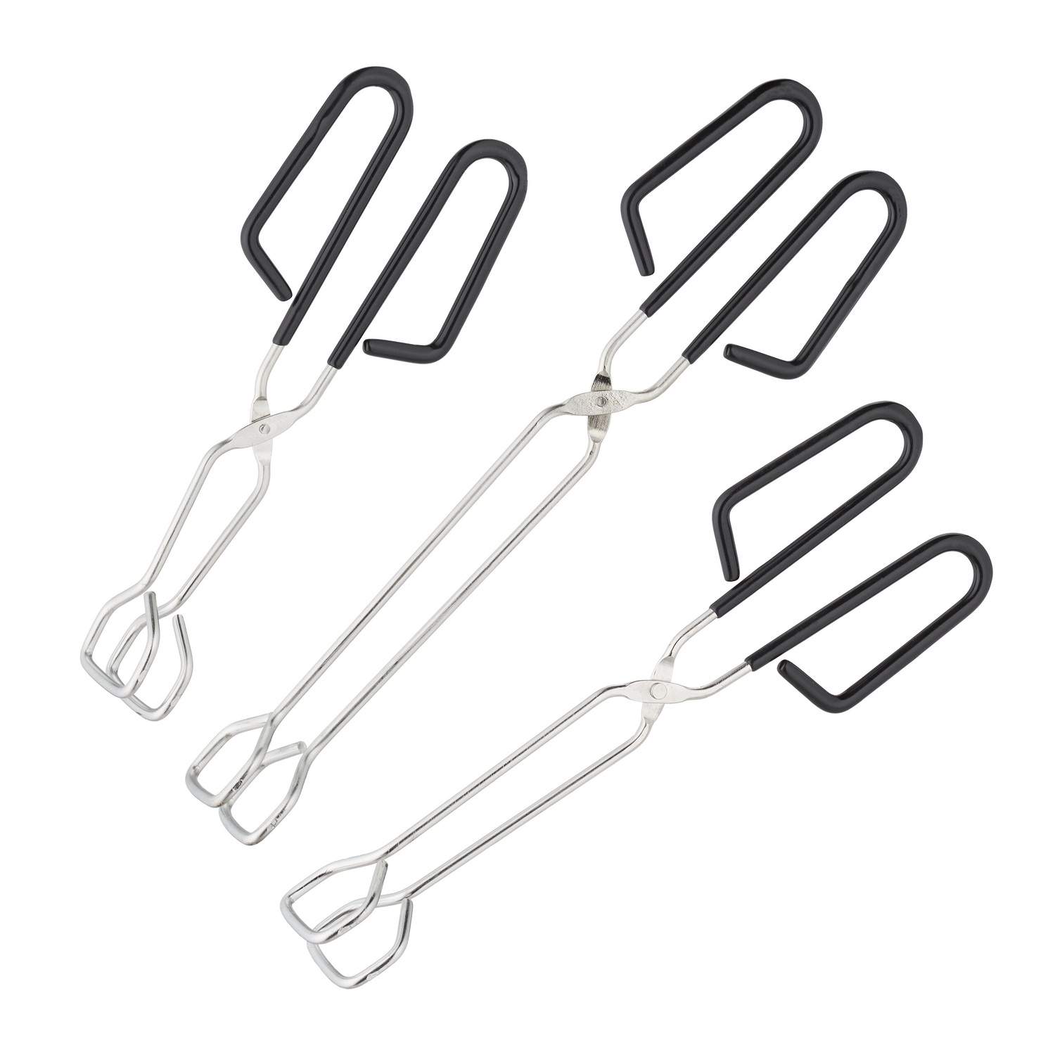 Grilltang sæt med 3 – rustfrit stål med gummihåndtag