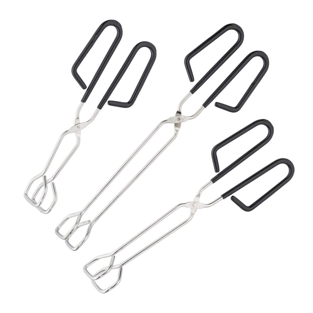 Grilltång set om 3 – rostfritt stål med gummihandtag | Hem & Hobby | Pryloteket