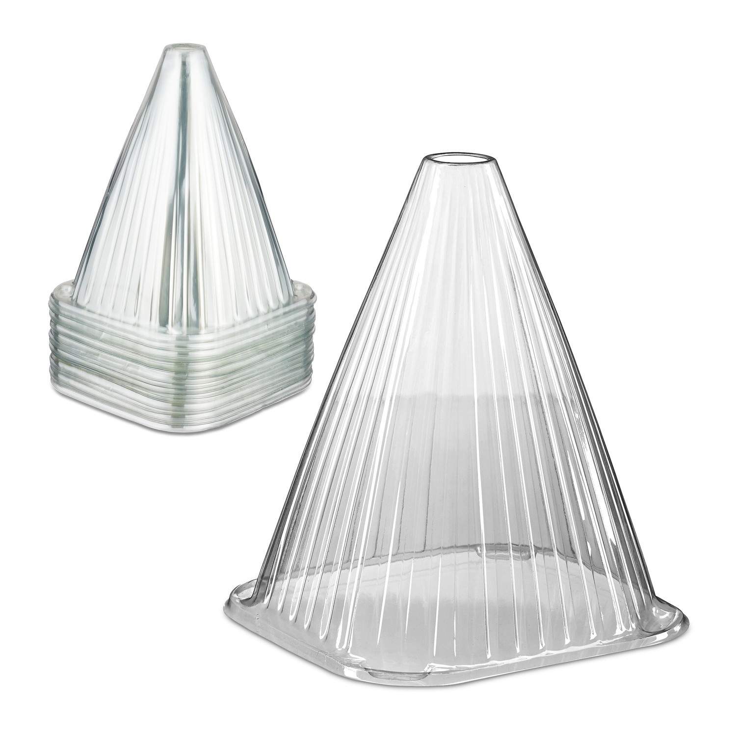 Gennemsigtige plantekogler – sæt med 80 stk., beskytter unge planter