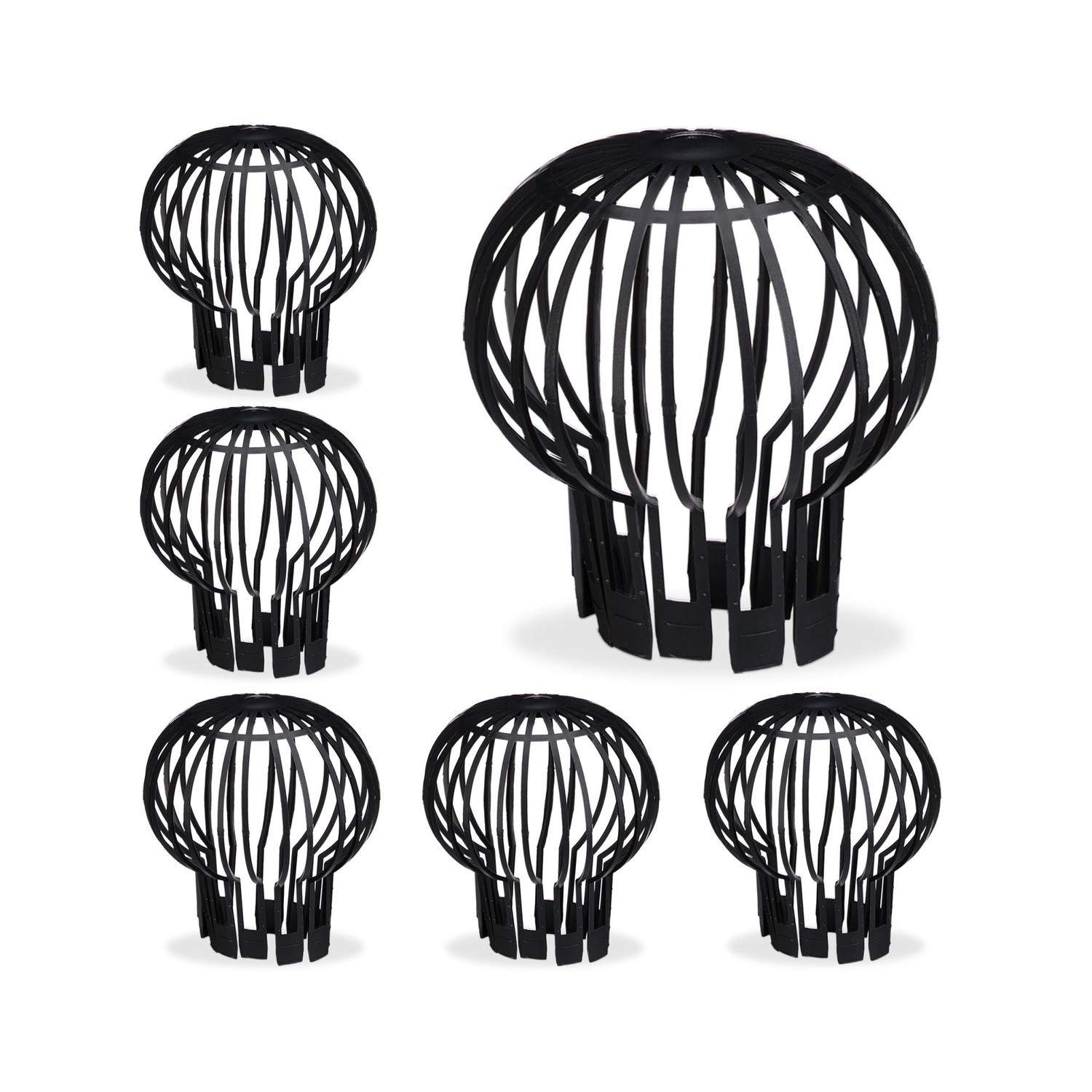 Tagrendebeskyttere sæt med 6 - Løvfanger, vejrbestandig plast