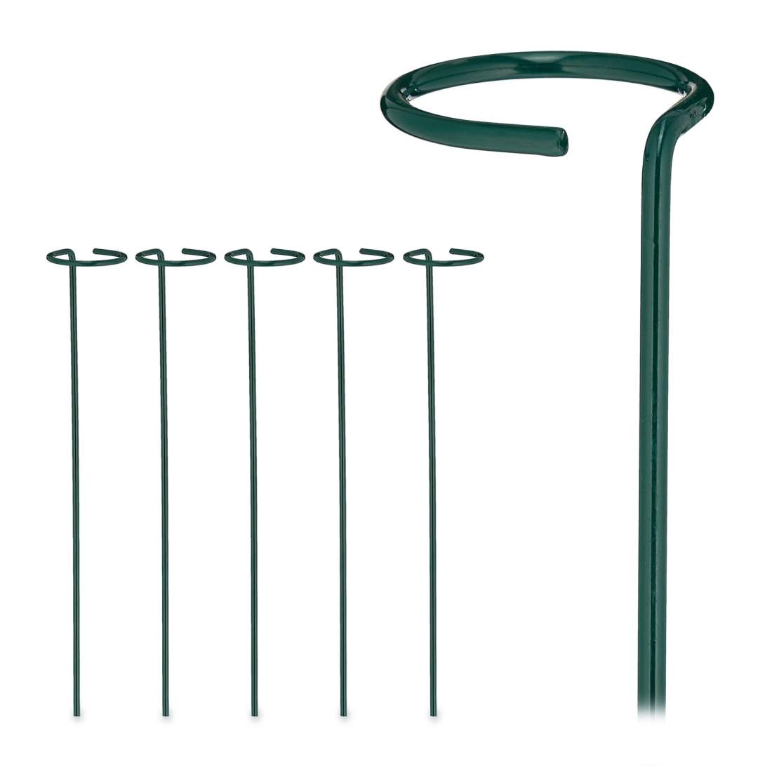 Växtstöd med ring – Set med 6 trädgårdsstakar i metall | Hem & Hobby | Pryloteket
