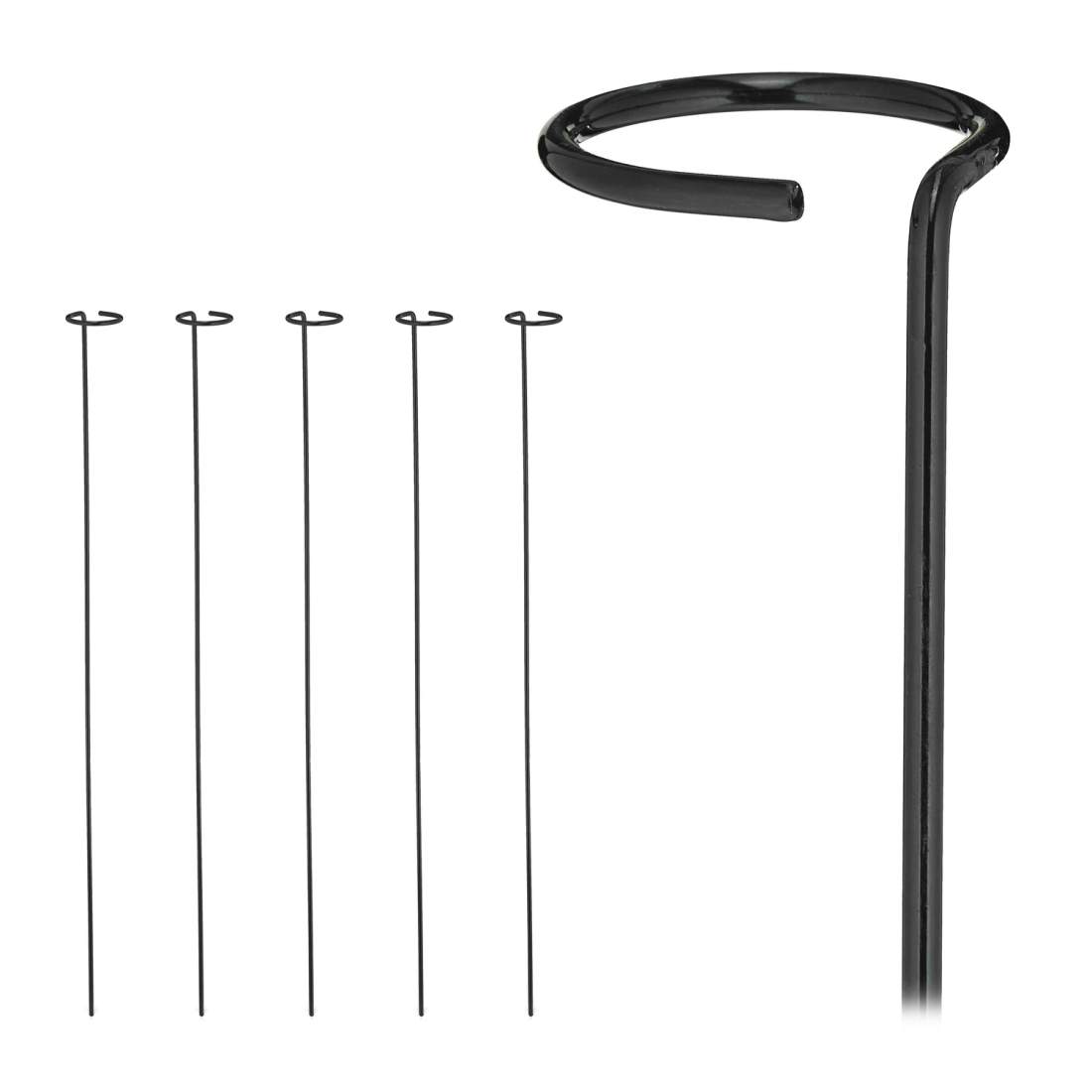 Black Metal Plant Supports, Set om 6, 80 cm hög | Hem & Hobby | Pryloteket