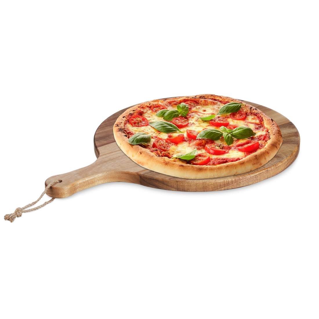 Acacia Wood Pizza Board – Stor, handtag för enkel servering | Hem & Hobby | Pryloteket