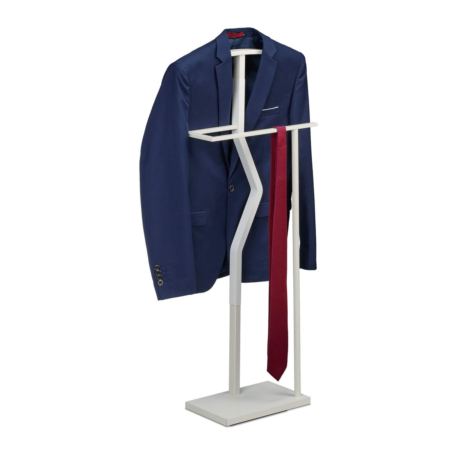 Hvid Valet Suit Stand – Elegant Soveværelse Tøj Organizer