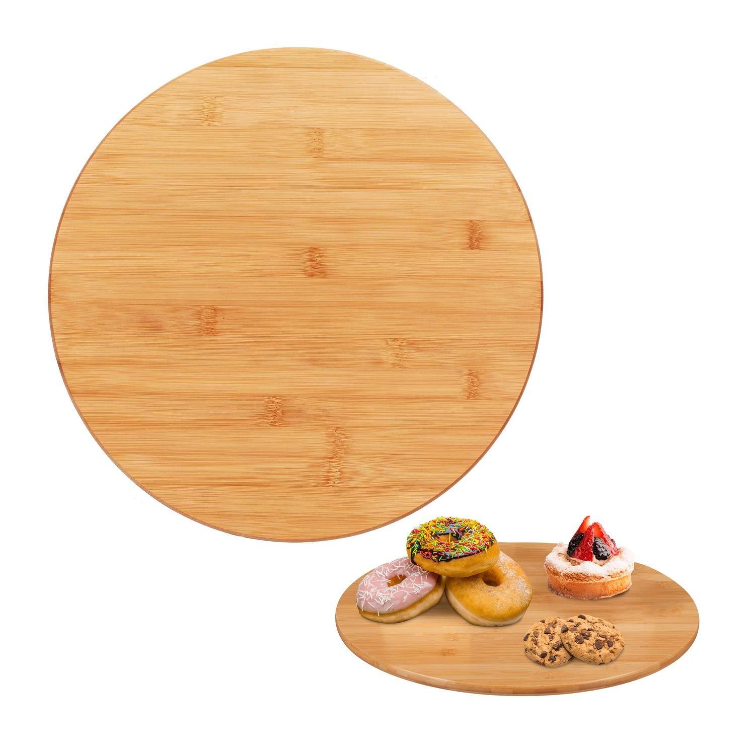 Bamboo Lazy Susan – 360° roterende serveringsbakke
