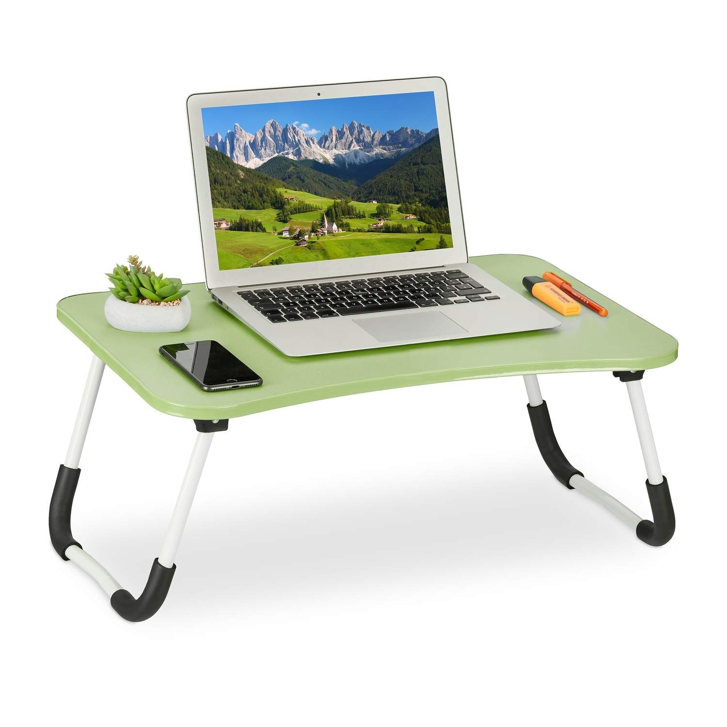 Folding Green Lap Desk – Robust sengebakke til bærbare computere