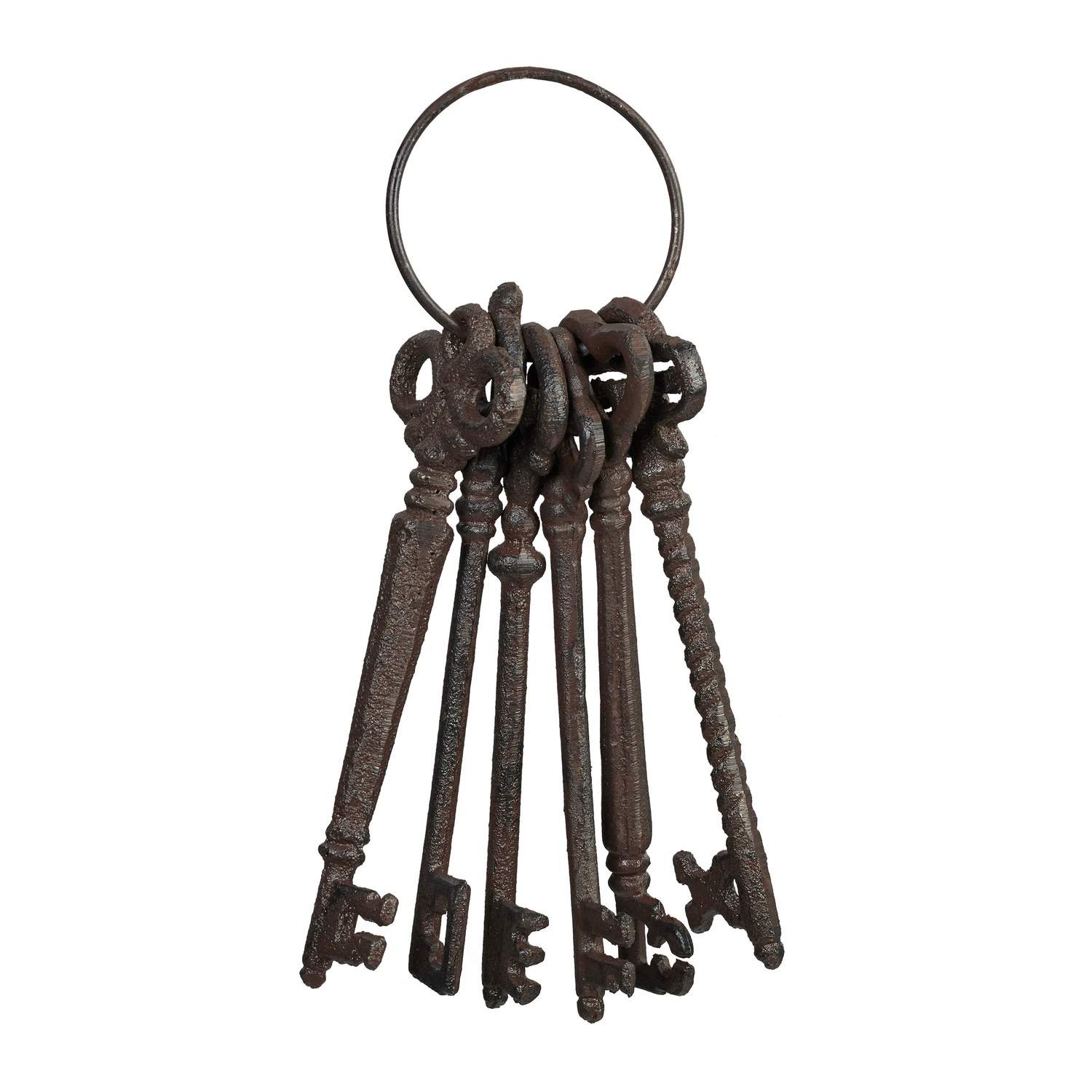 Dekorativ støbejernsnøglering – vintage stilnøgler