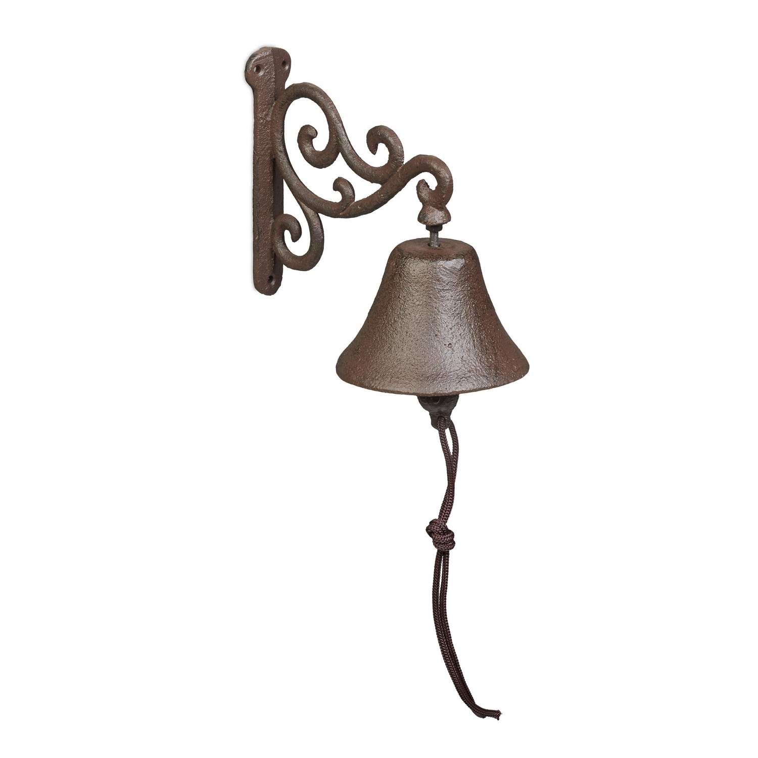 Støbejernsdørklokke – antikbrun, udendørs dekorativ charme