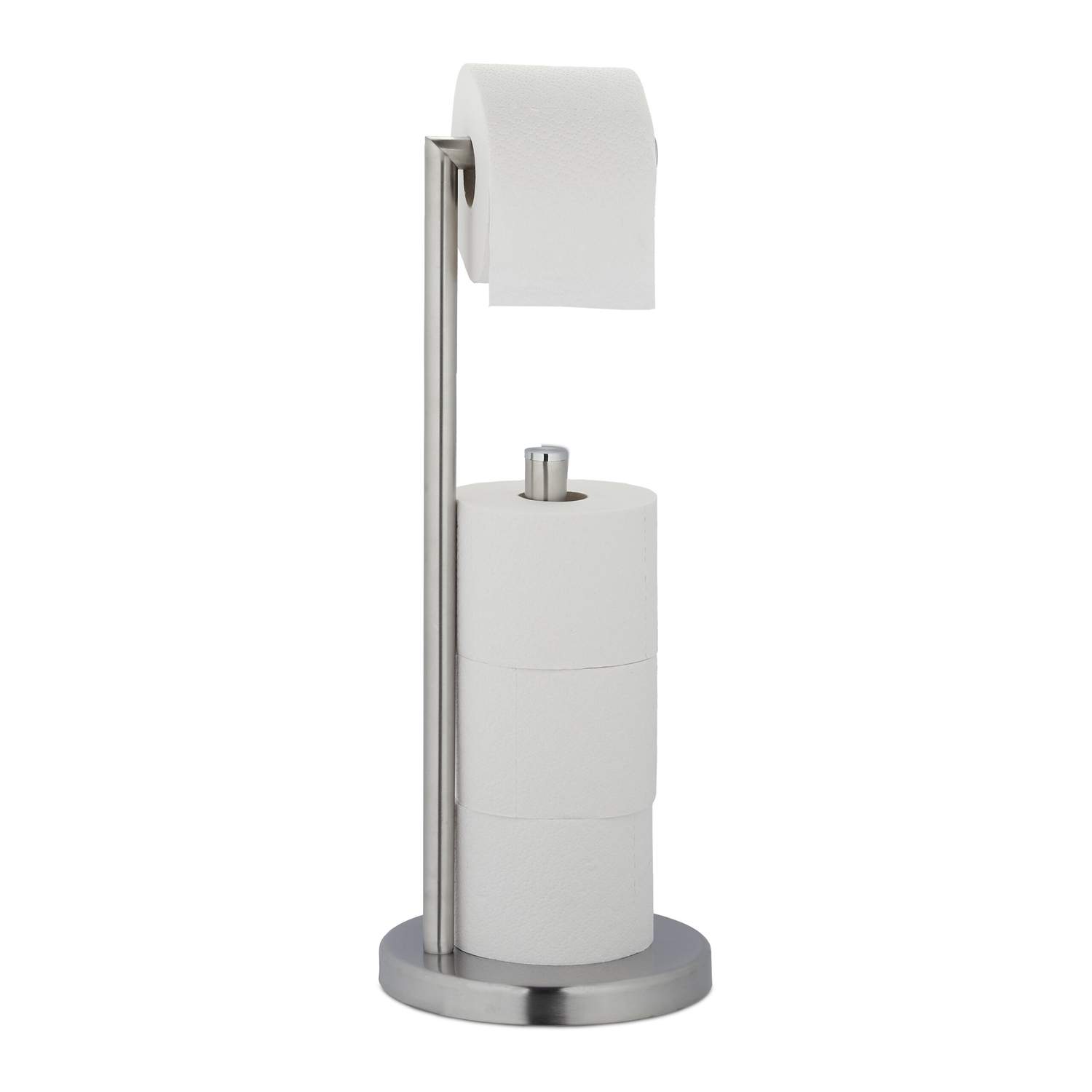 Toiletpapirholder med reserverulleopbevaring – rustfrit stål