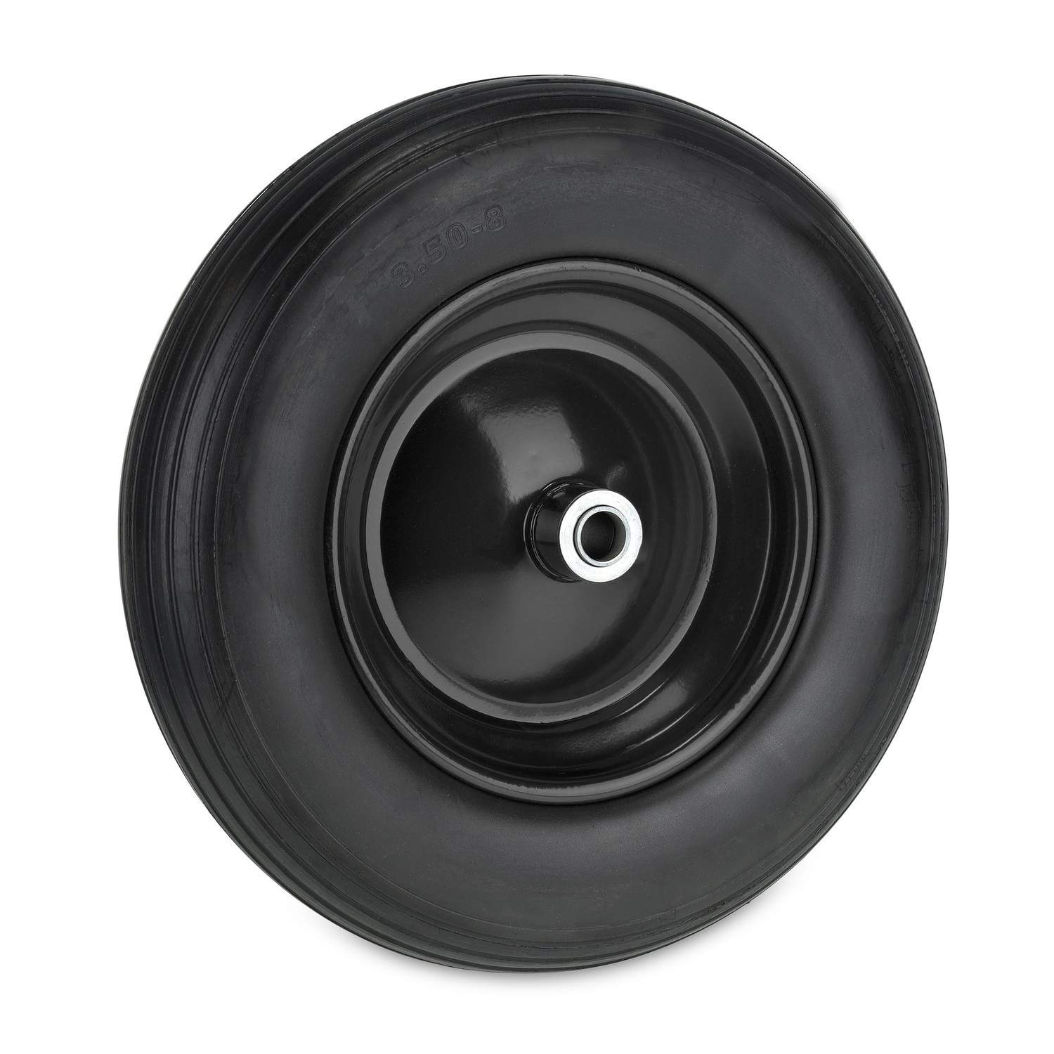 Punkteringssikkert trillebørhjul – massivt gummi, stålcenter