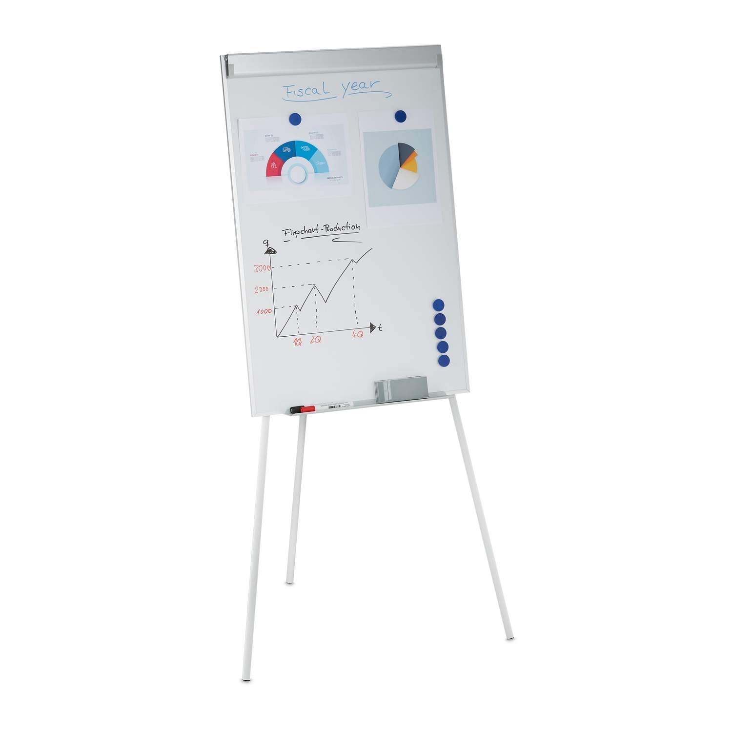 Flipover Whiteboard med papirholder – Magnetisk og alsidig