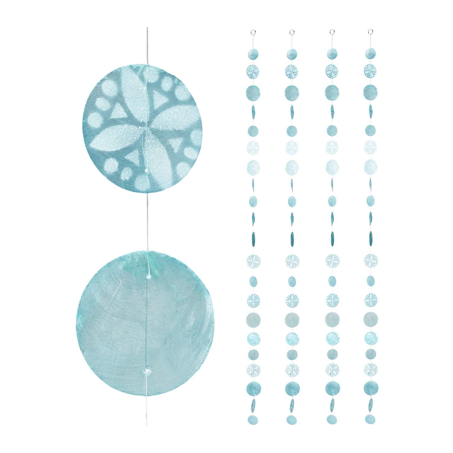Farverigt Capiz Shell-guirlandesæt – Indendørs/Udendørs indretning