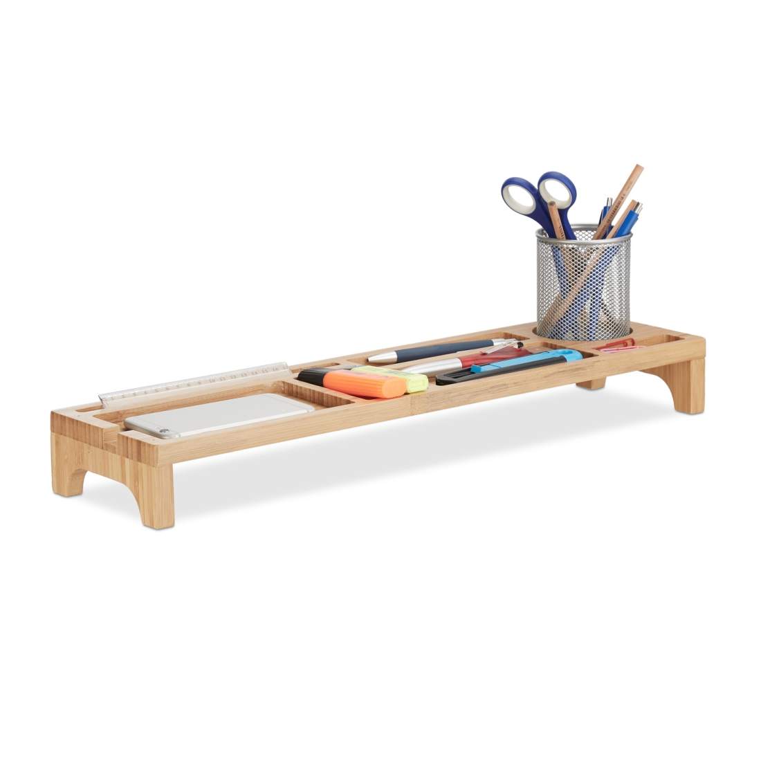 Bambu Desk Organizer – 7 fack för kontorsmaterial | Hem & Hobby | Pryloteket