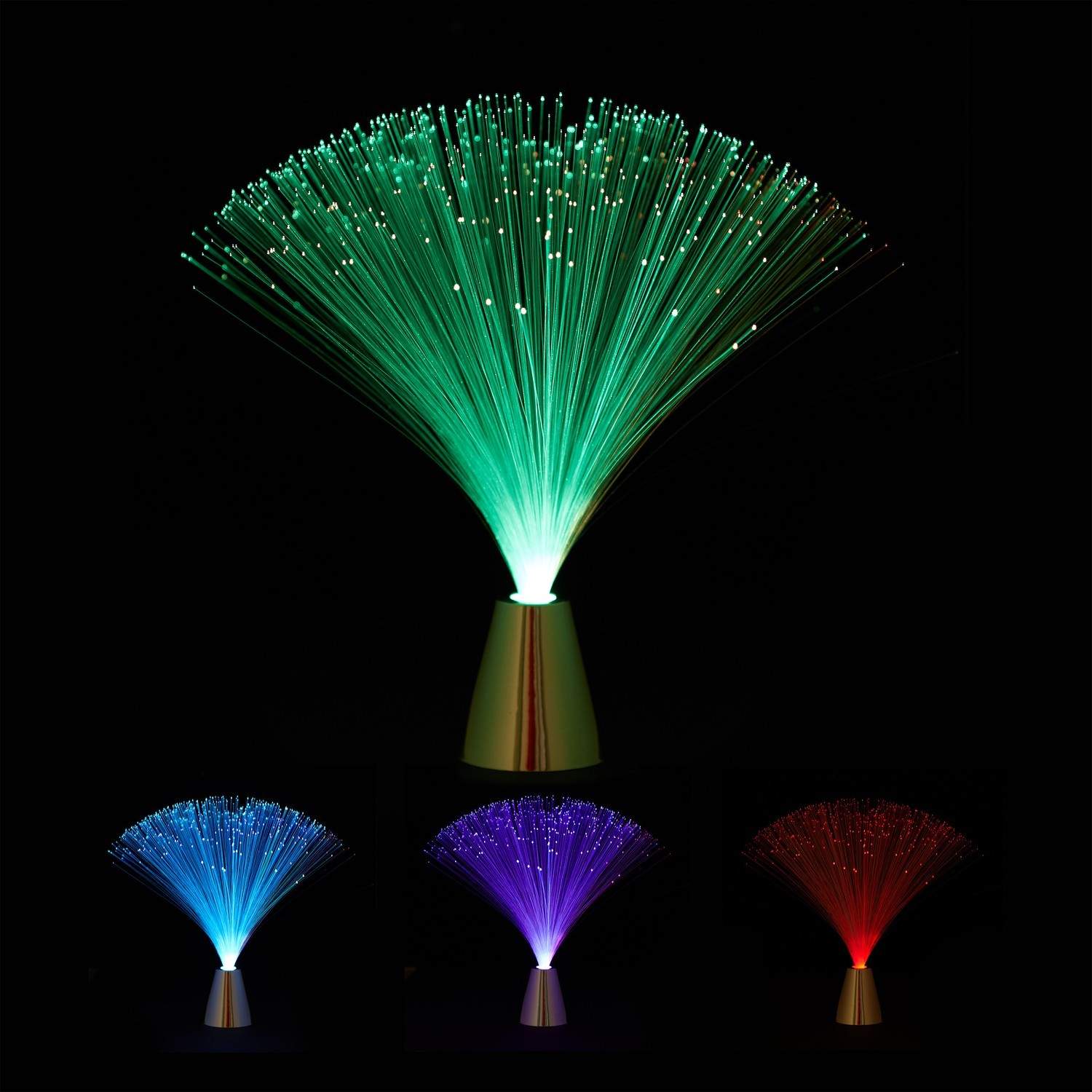 Glasfiber LED-lampe – farveskiftende, 80'er stemningsbelysning