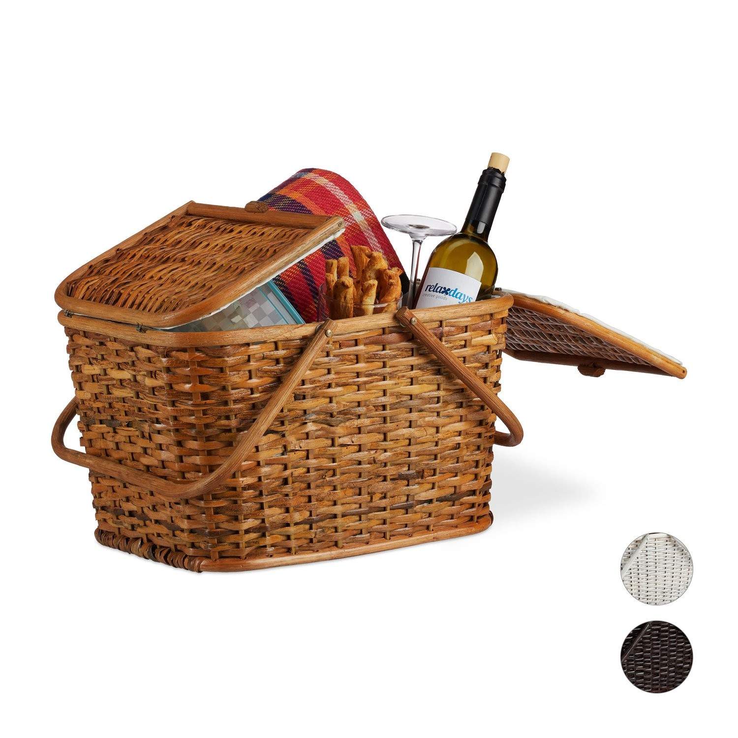 Picknickkorg med lock – Stora, flerfärgsalternativ | Hem & Hobby | Pryloteket