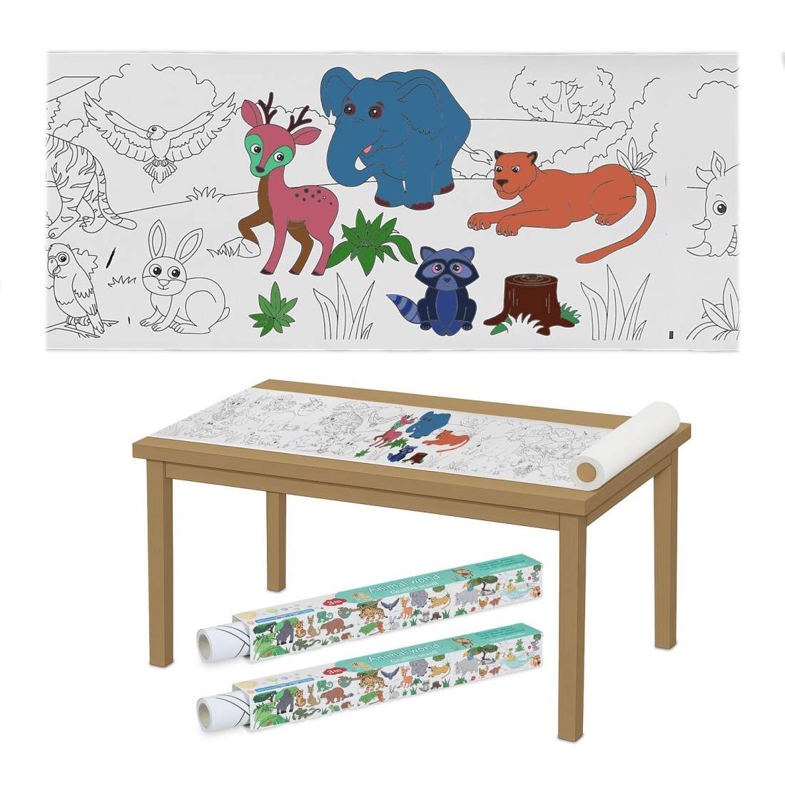 Barn XXL färgpappersrullar – avrivna äventyrsark | Hem & Hobby | Pryloteket
