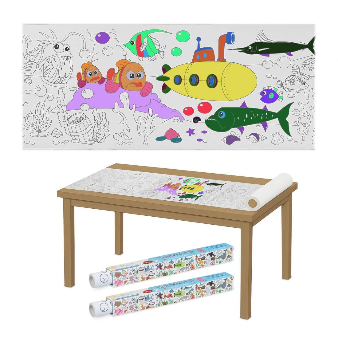 Barn XXL färgpappersrullar – avrivna äventyrsark | Hem & Hobby | Pryloteket