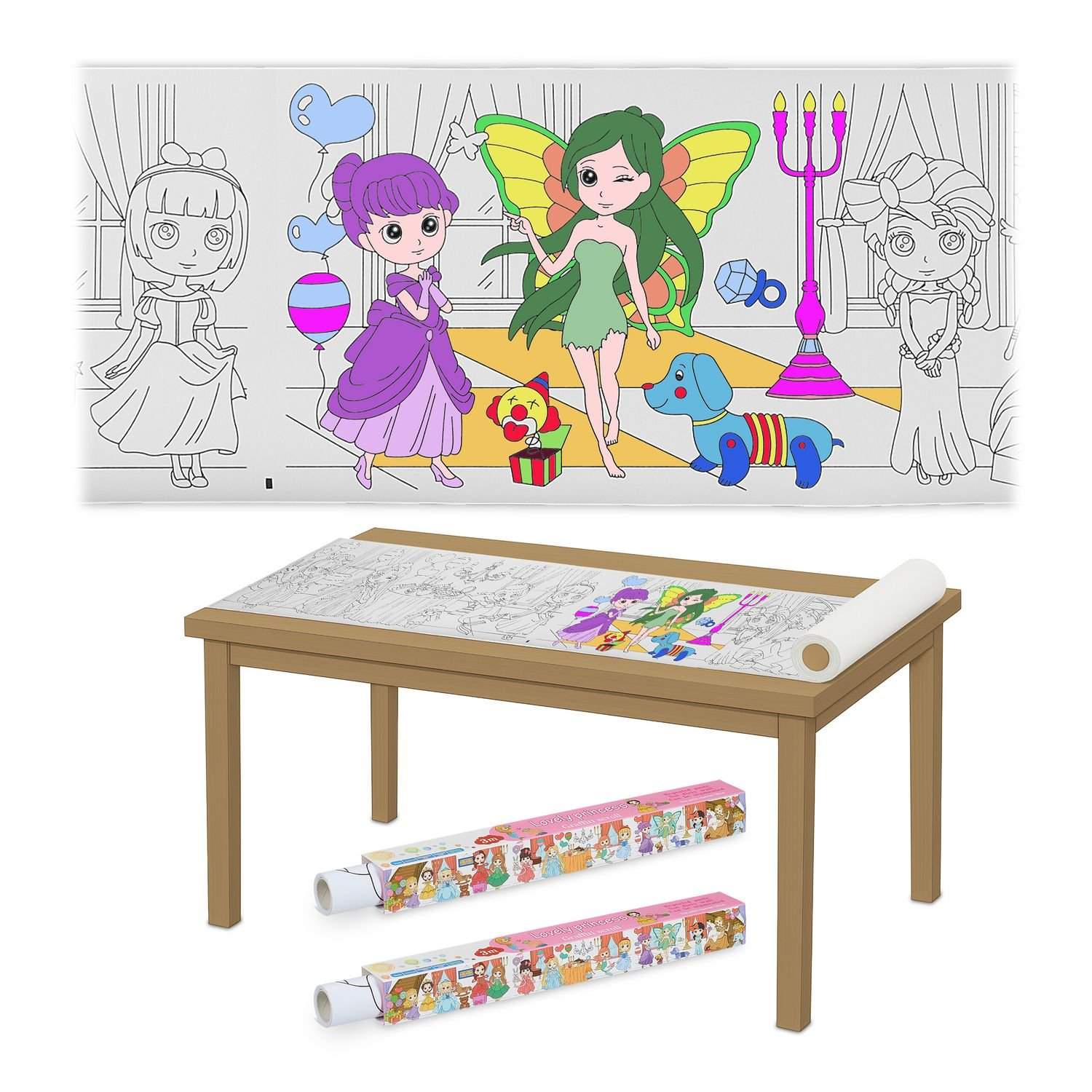 Barn XXL färgpappersrullar – avrivna äventyrsark | Hem & Hobby | Pryloteket