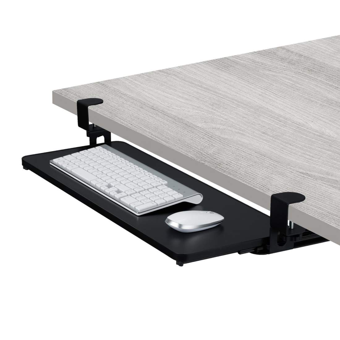 Tangentbordsbricka under skrivbordet med klämmor – utrymmesbesparande design | Hem & Hobby | Pryloteket