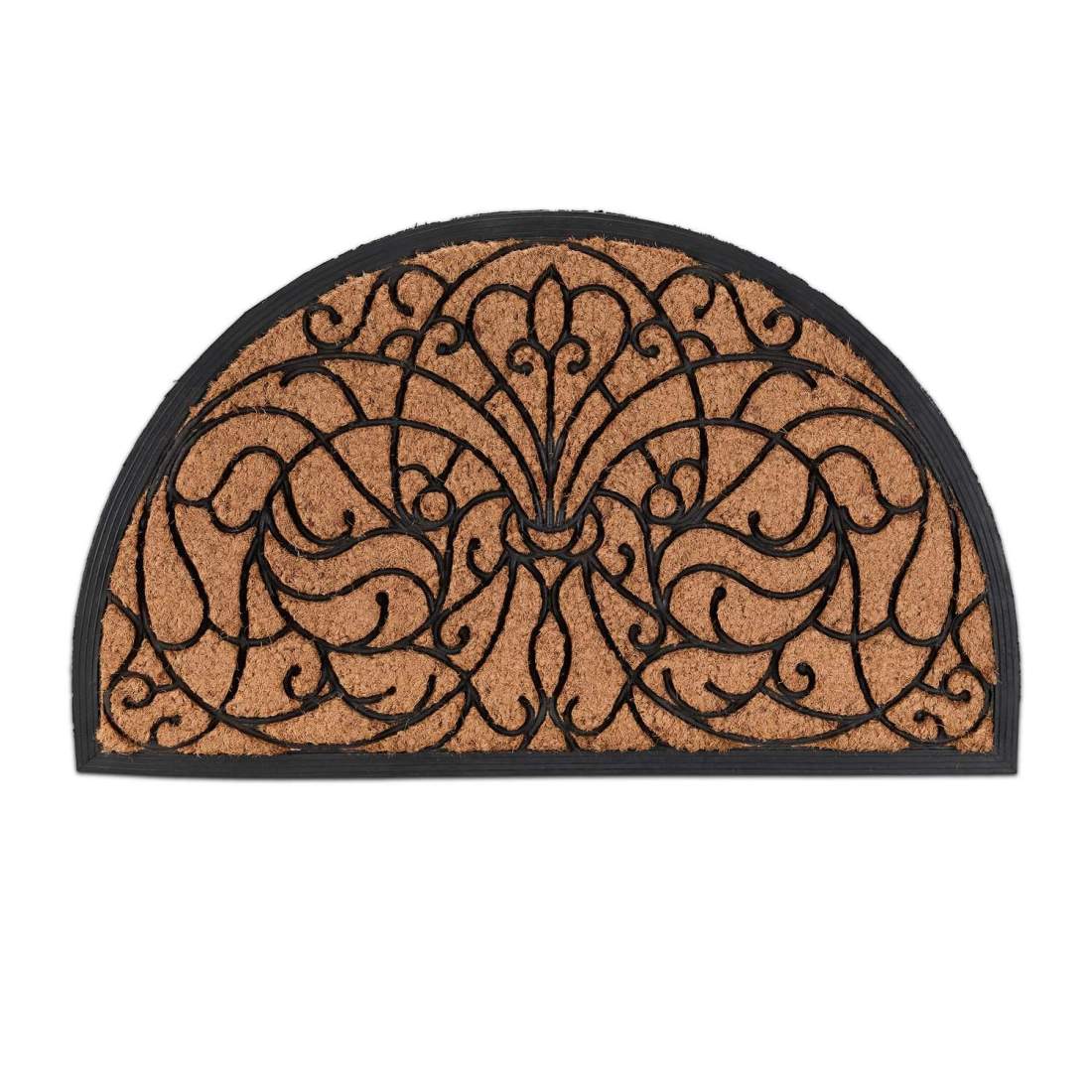 Halvcirkulär kokosdörrmatta – hållbar och halkfri | Hem & Hobby | Pryloteket