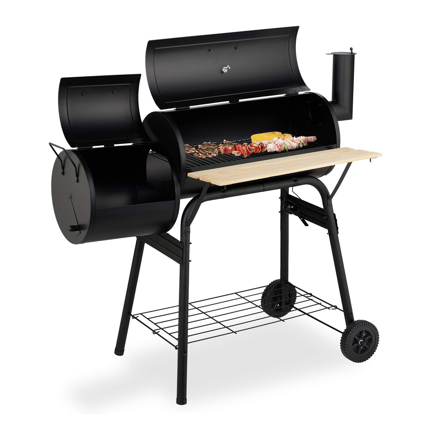 Smoker Barbecue Grill med lock – Mobil & Dual Chambers | Hem & Hobby | Pryloteket