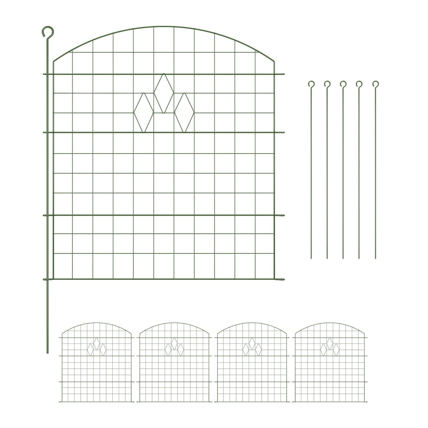 Metalhavehegn, 5 paneler – dekorative damkanter