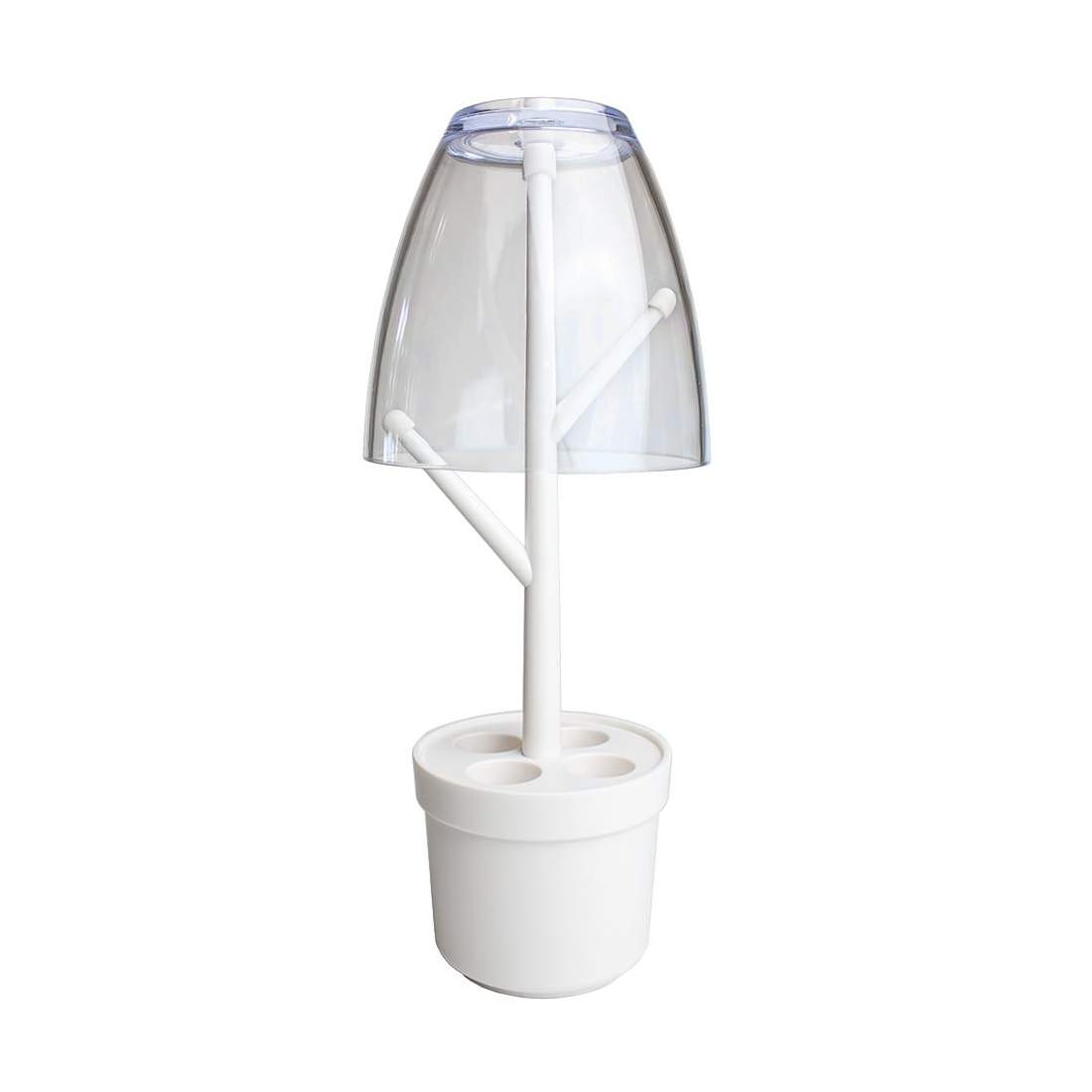 Tandborsthållare med mugg - Vit | Hem & Hobby - Hem & Hushåll - Badrum - Tandborsthållare | Pryloteket