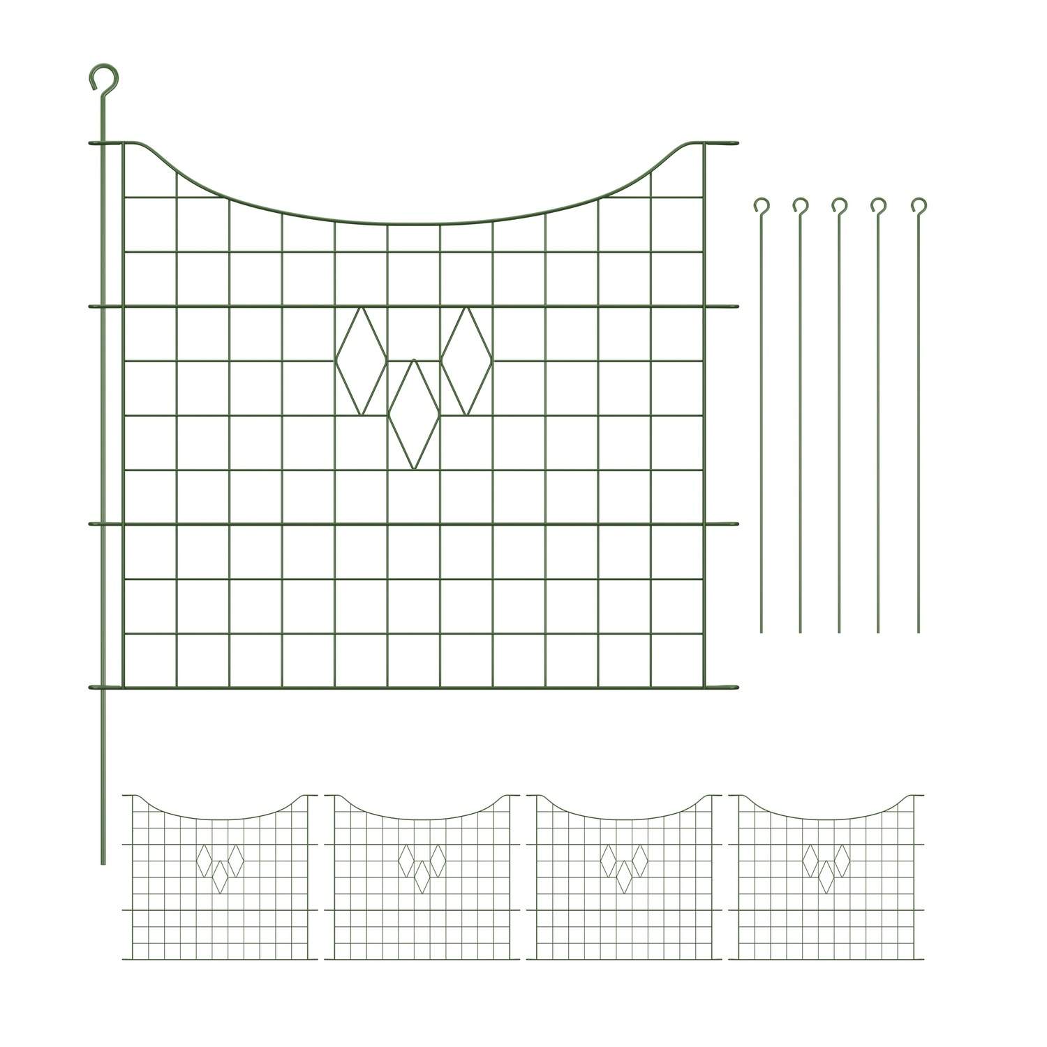 Metalhavehegn – 5 paneler, dekorativt design