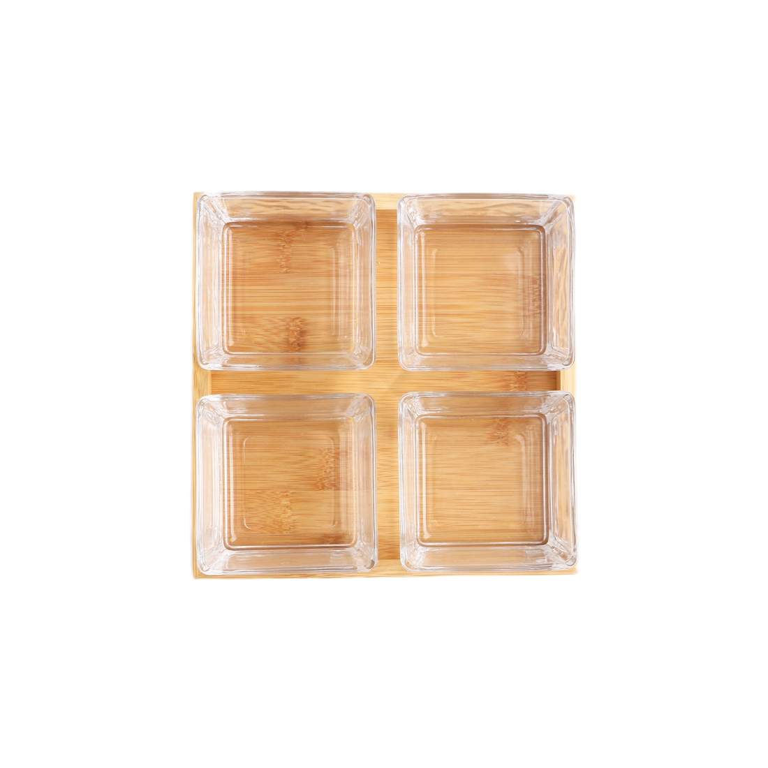 Snackskålset i bambu – serveringsbricka i 5 delar | Hem & Hobby - Hem & Hushåll - Kök - Servering - Serveringsset | Pryloteket