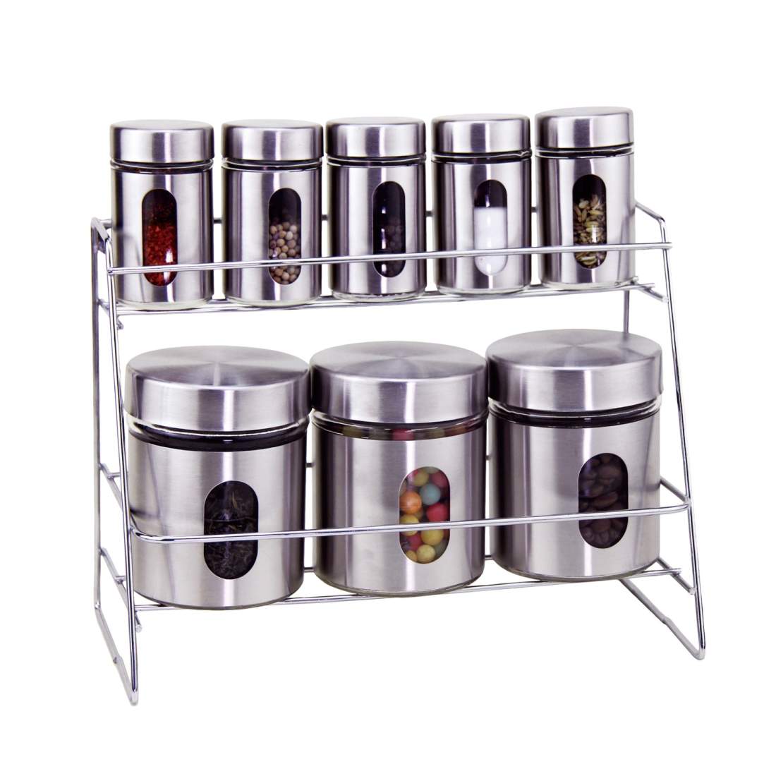 Kryddställset med 5 burkar och 3 förvaringsbehållare | Hem & Hobby - Hem & Hushåll - Kök - Köksförvaring - Kryddförvaring - Kryddburkar | Pryloteket