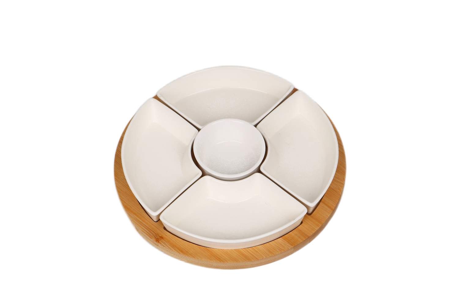 Snackset i bambu – 6 delar, avtagbara skålar | Hem & Hobby | Pryloteket