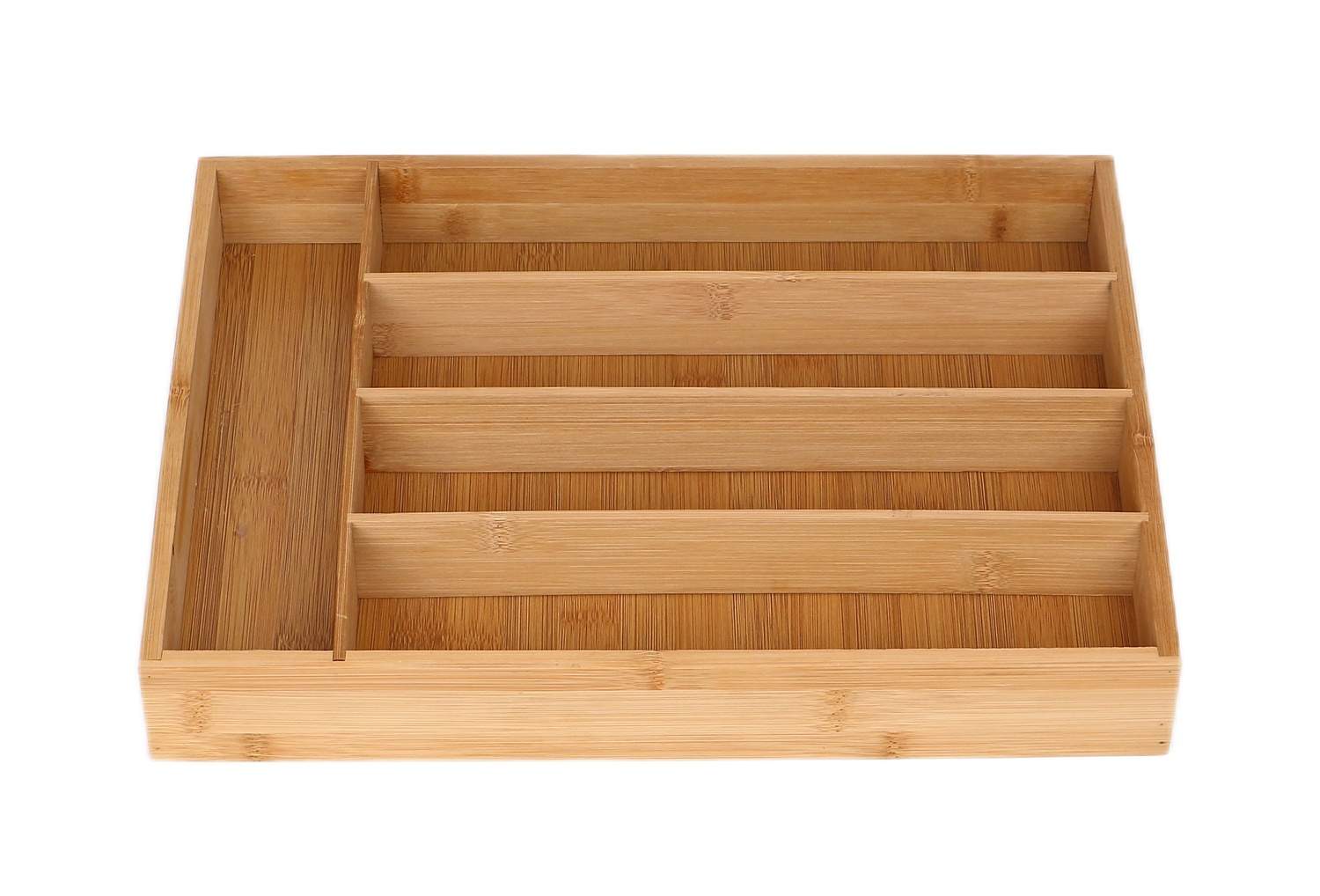 Bambusbestikbakke – 5 rum, universel pasform