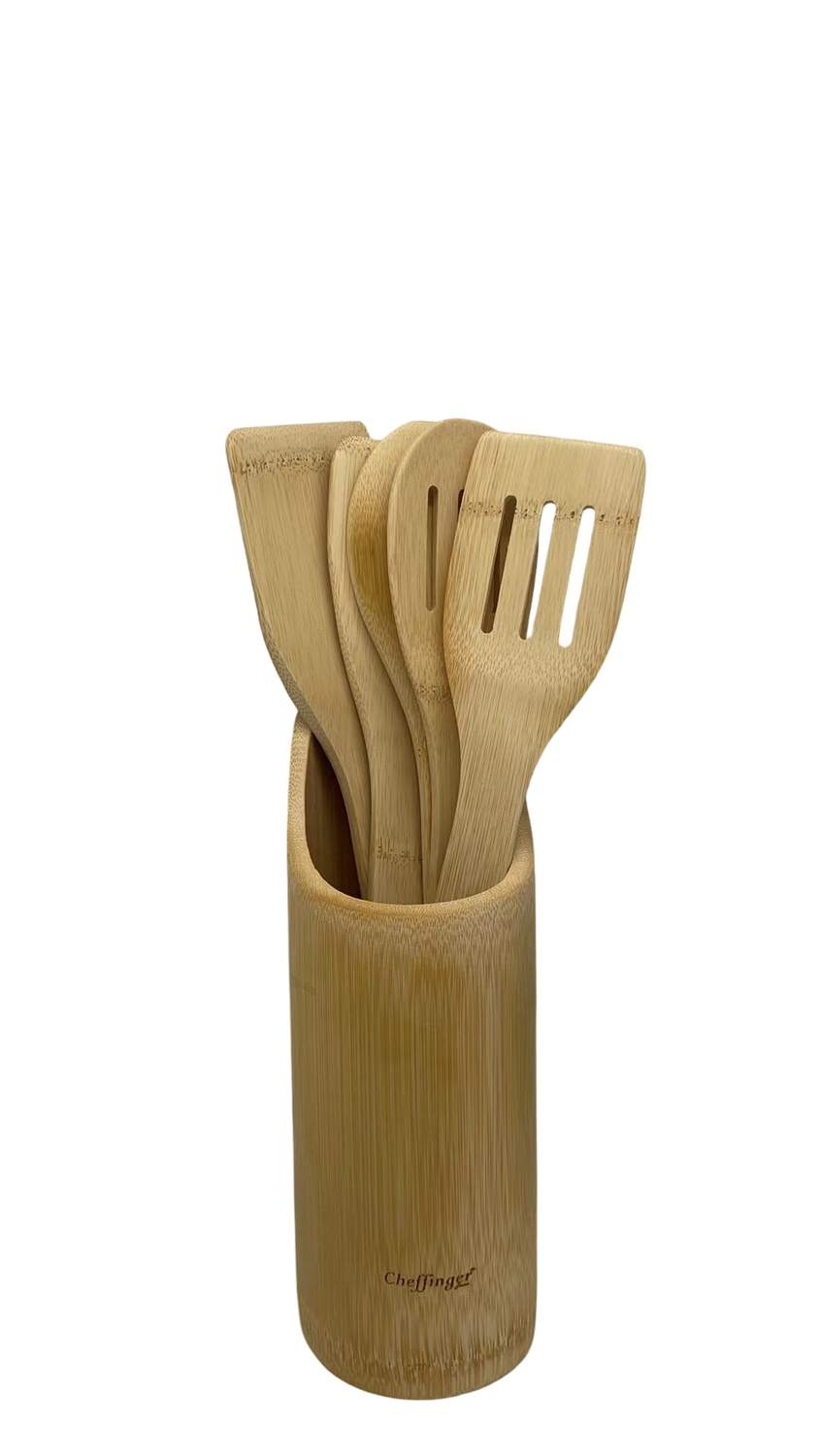 Köksredskapsset i bambu med stativ – 6 delar | Hem & Hobby | Pryloteket