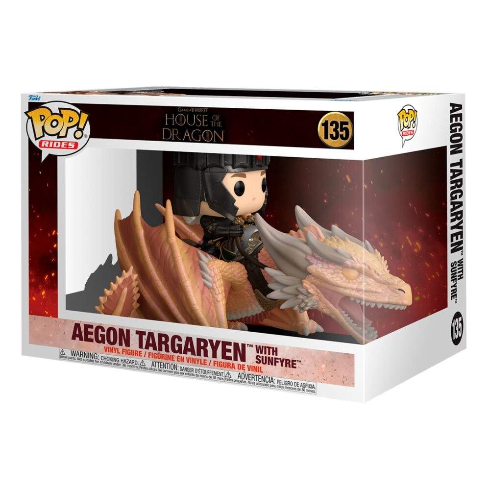Aegon Targaryen POP-figur med Sunfyre Dragon, samleobjekt