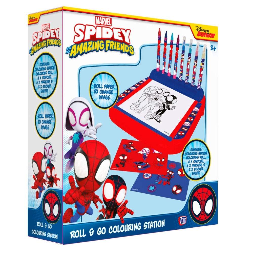 Spidey Roll & Go målarstation för barn, bärbar konstset | Hem & Hobby | Pryloteket