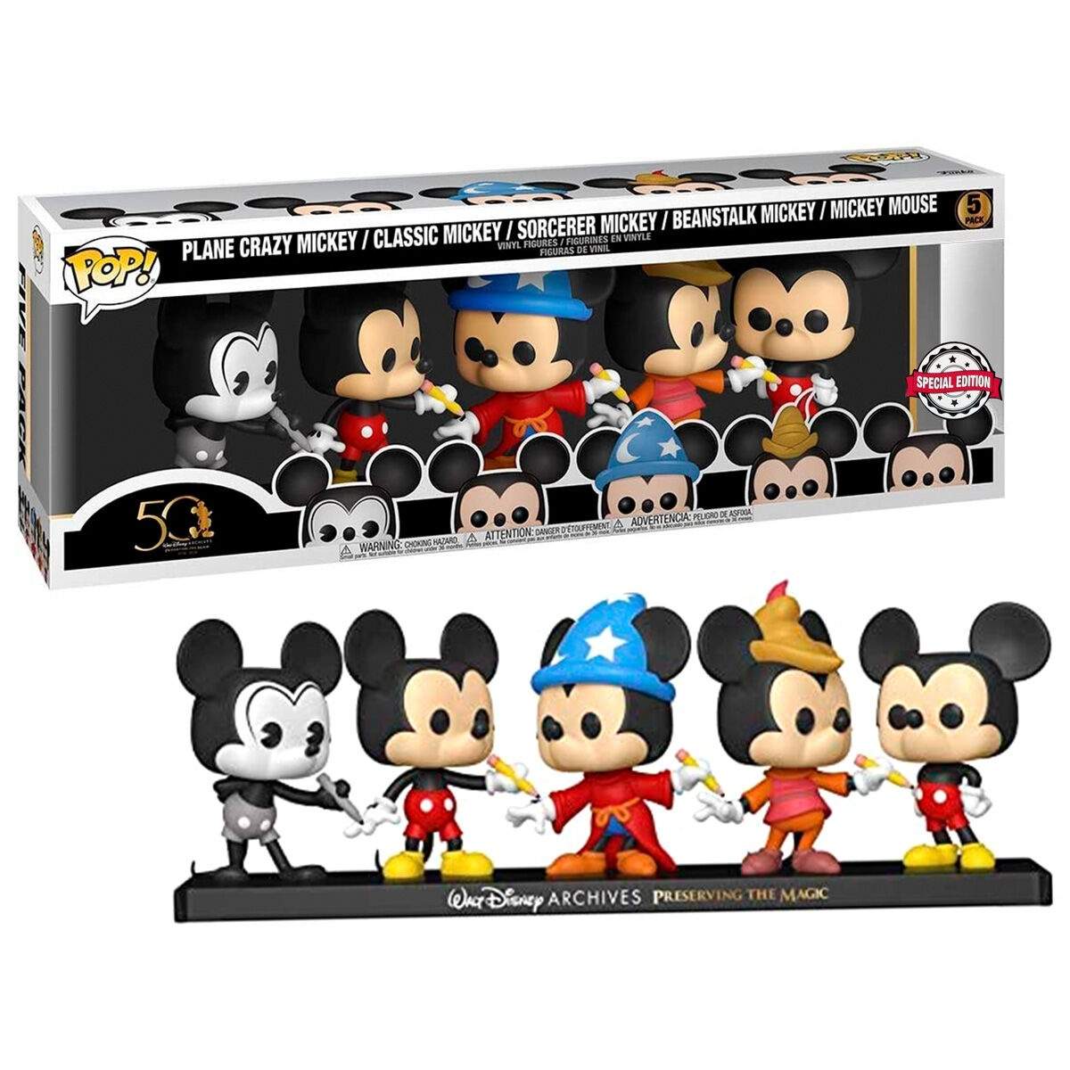Disney Mickey Mouse eksklusiv POP-pakke, 5 samleobjekter