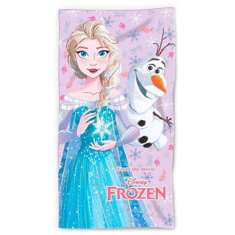 Frosne Elsa & Olaf Cotton strandhåndklæde til børn, 30 x 60 tommer