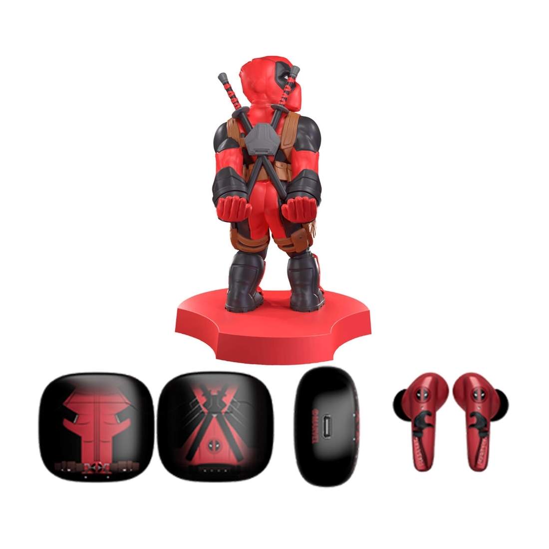 Deadpool trådlösa hörlurar med tillbehör till Mini Cable Guy | Hem & Hobby | Pryloteket