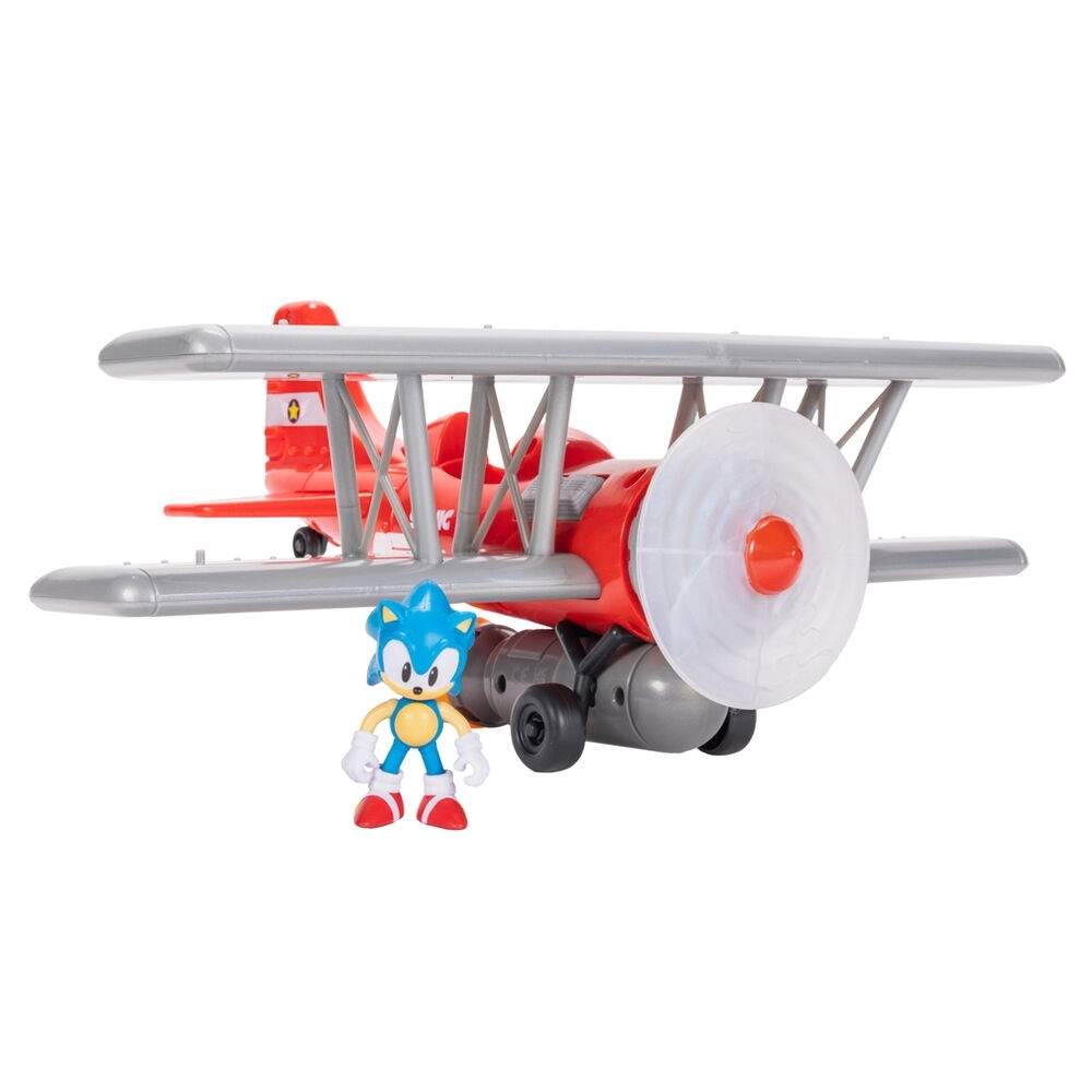 Sonic Tornado Biplane Toy med Spin-funktion och enkel montering | Hem & Hobby | Pryloteket