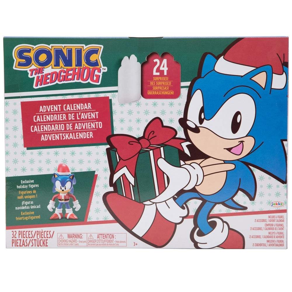 Sonic adventskalender med samleobjekter og tilbehør