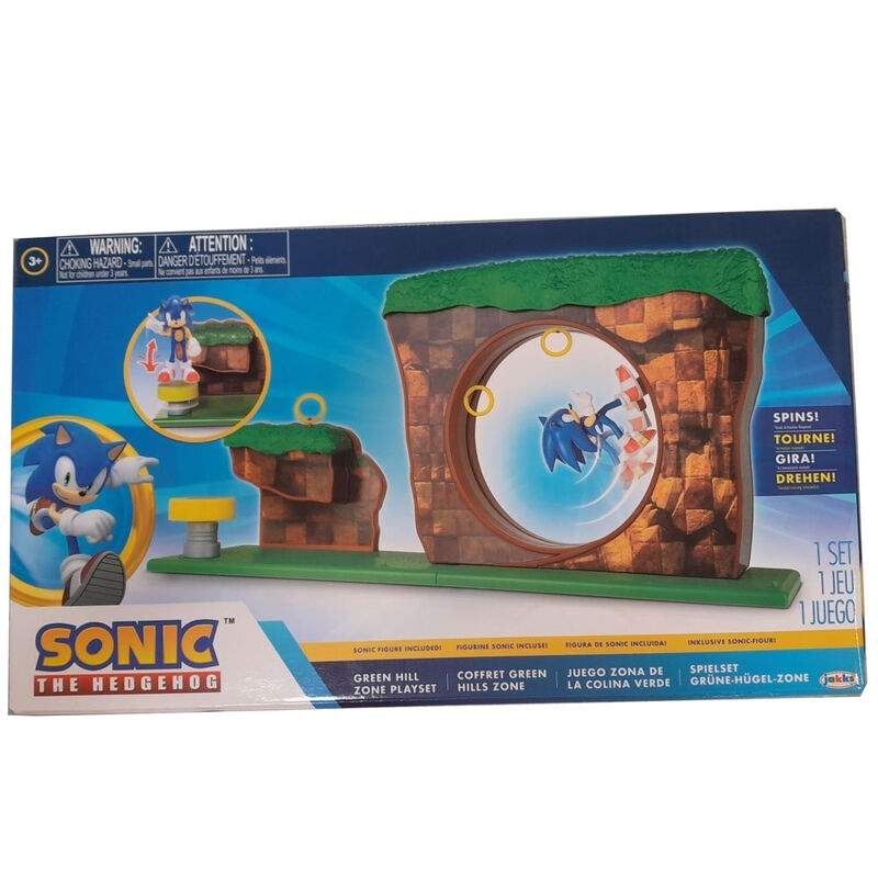 Sonic Green Hill Zone legesæt med figurer og tilbehør