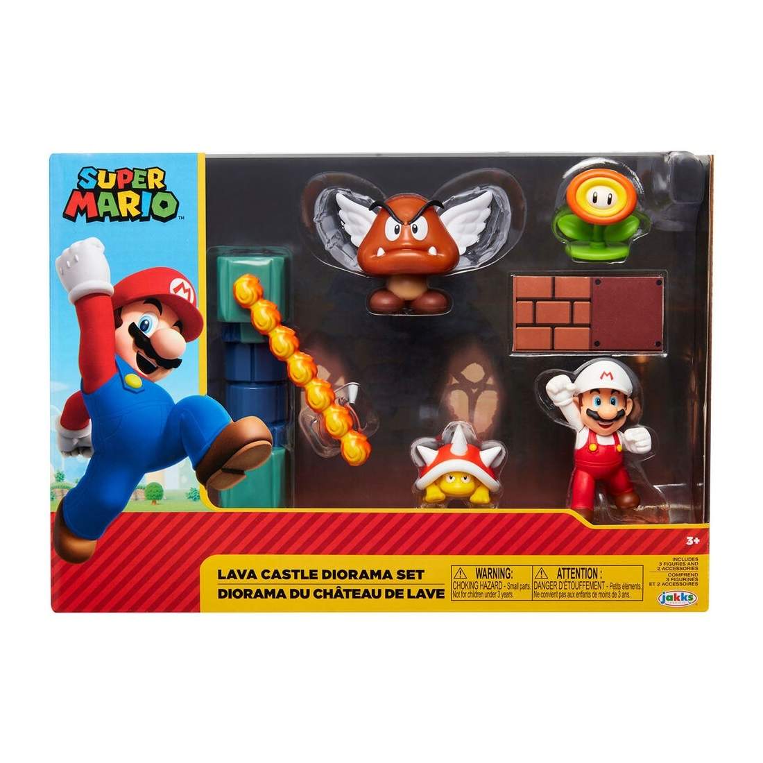 Super Mario Lava Castle Diorama Set med figurer och tillbehör | Hem & Hobby | Pryloteket