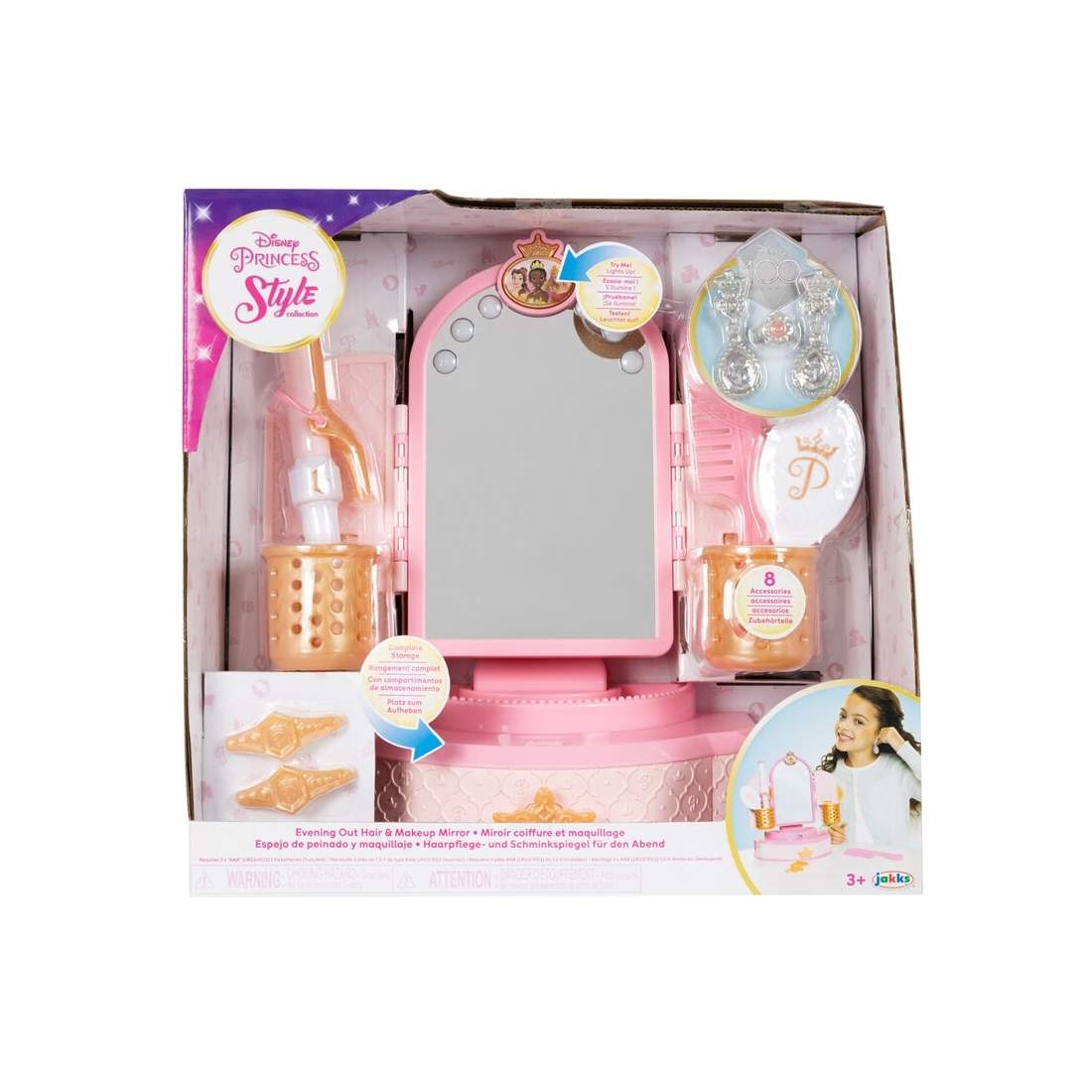 Disney Princesses sminkspegel med ljus och förvaringsfack | Hem & Hobby | Pryloteket